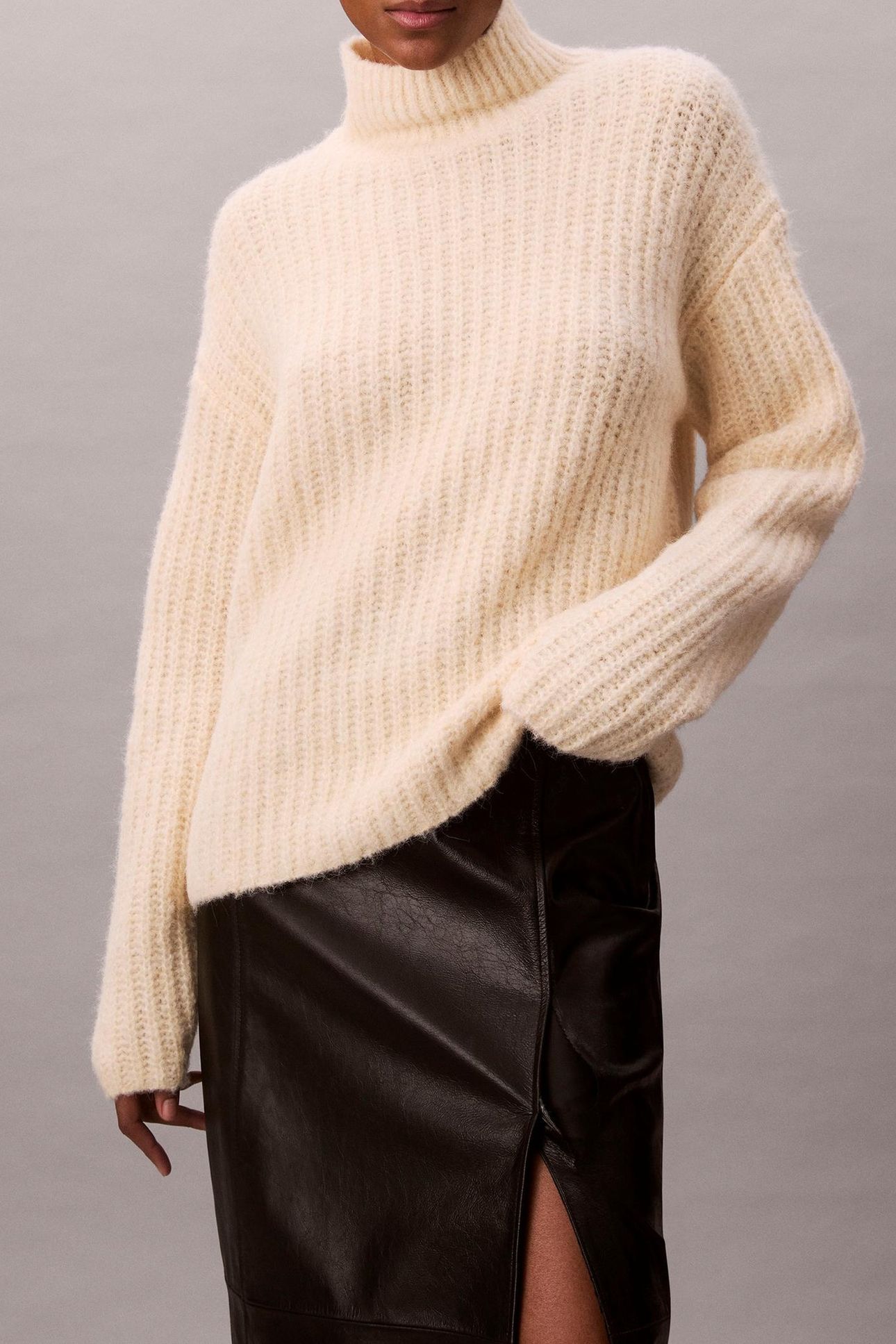 BRUSHED WOOL LS T-NECK TOFU 1