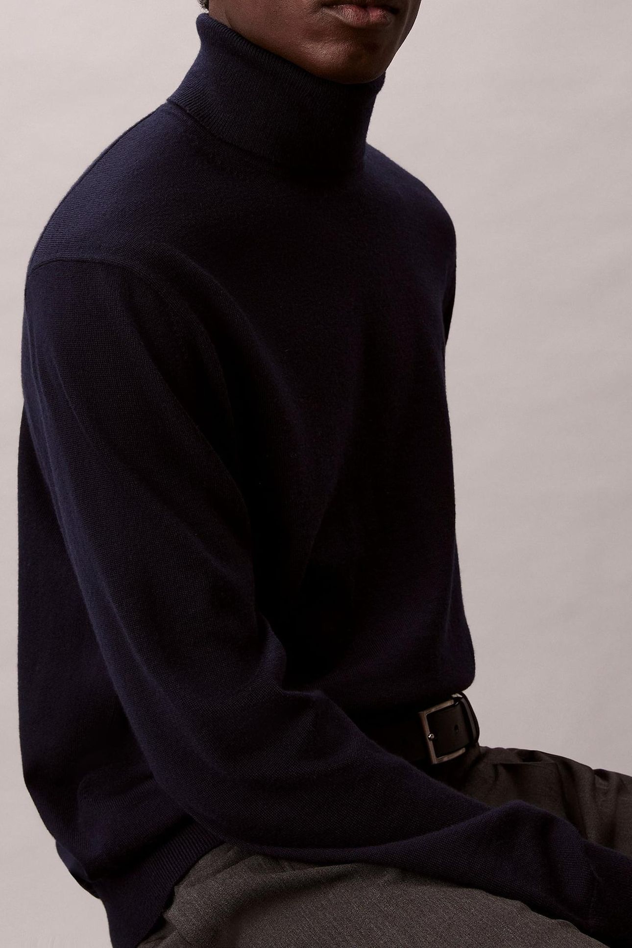 LS 100% MERINO T-NECK DARK SAPPHIRE 6