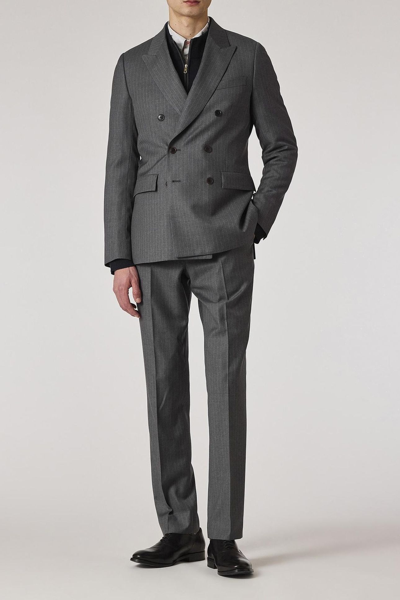 MENS SLIM FIT TROUSER GREY MELANGE 2