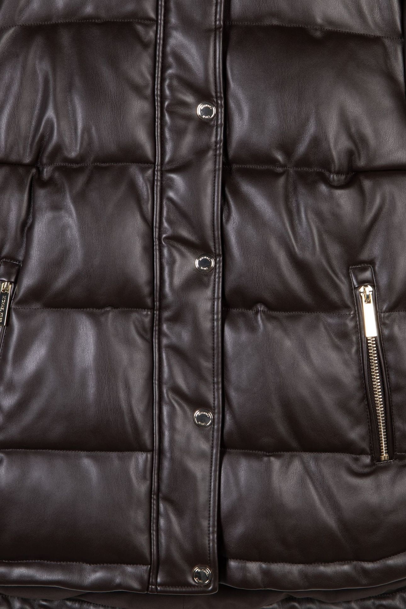 FAUX LEATHER PUFFER CHOCOLATE 4