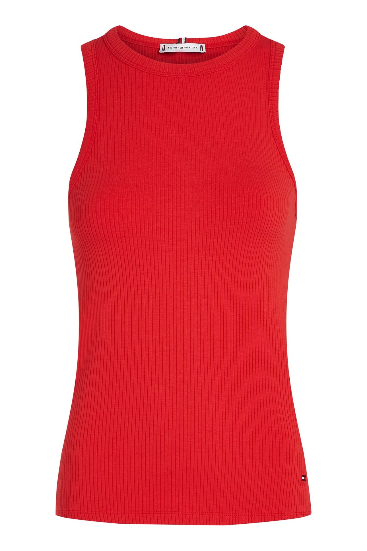 SLIM 5X2 RIB TANK TOP PRIMARY RED 3