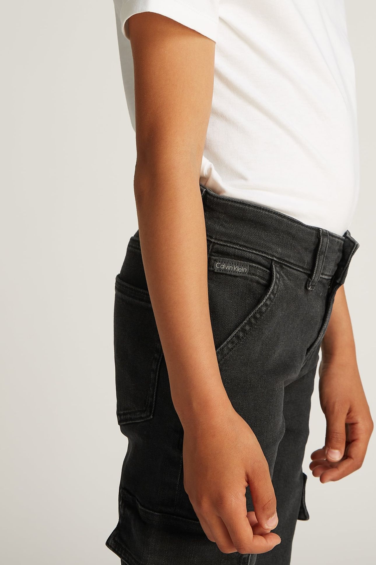 BOYS CARGO WASHED BLACK 5