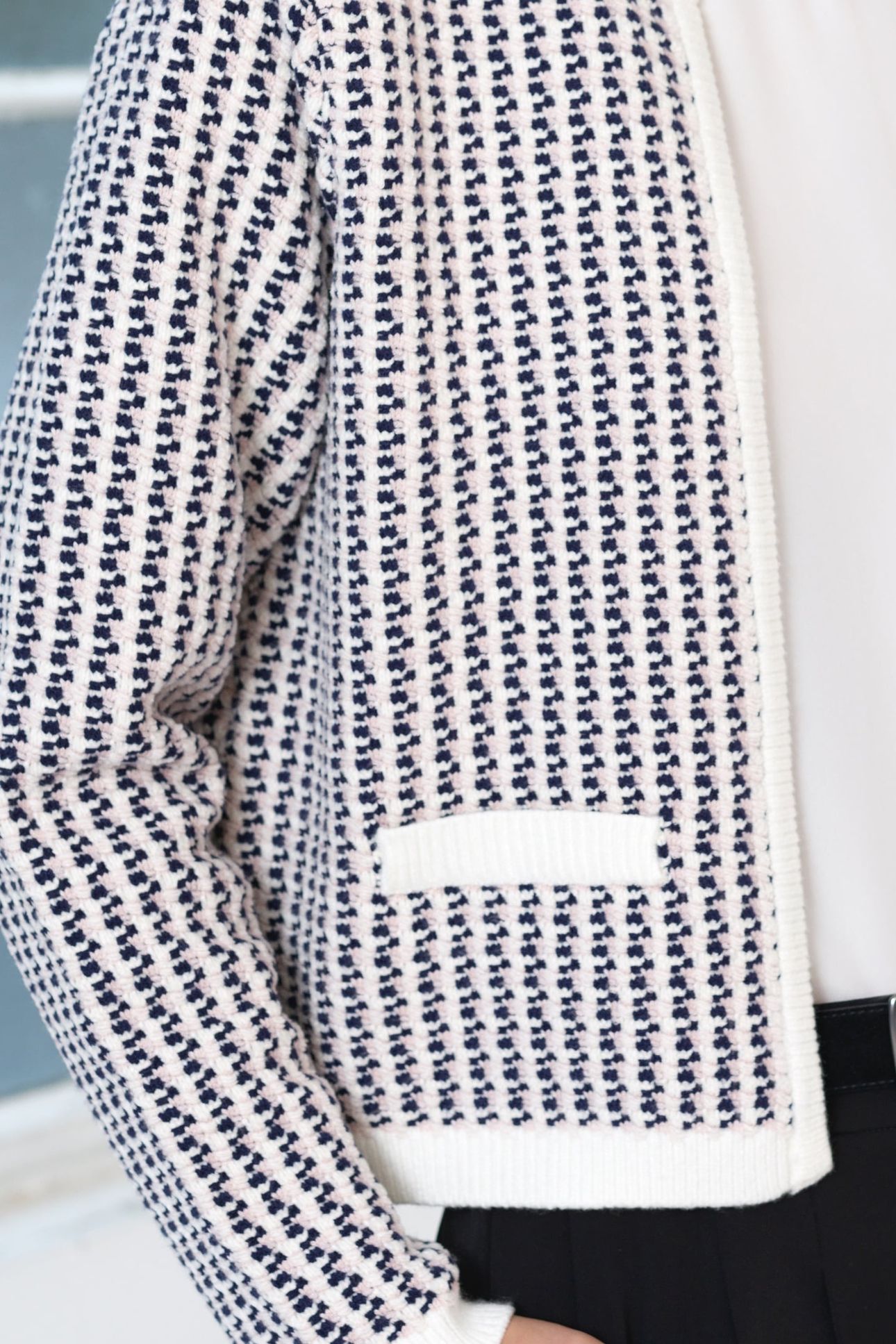 NOAR TEXTURED KNIT CARDIGAN PORCELAIN CRM MULTI 5