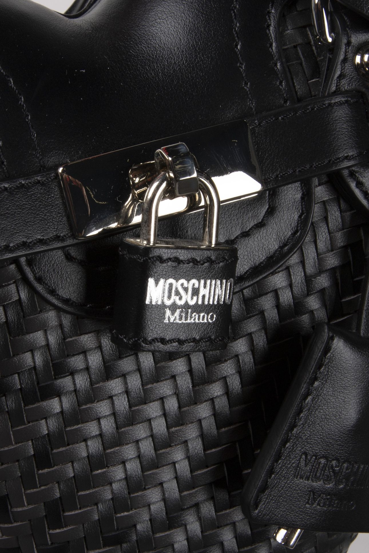 MOSCHINO HEARTBEAT BAG CHECK GREY 4