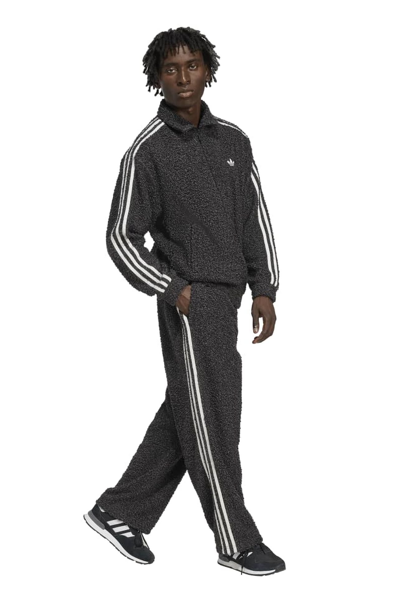 UNISEX BOUCLE FB TRACK PANTS BLACK 1