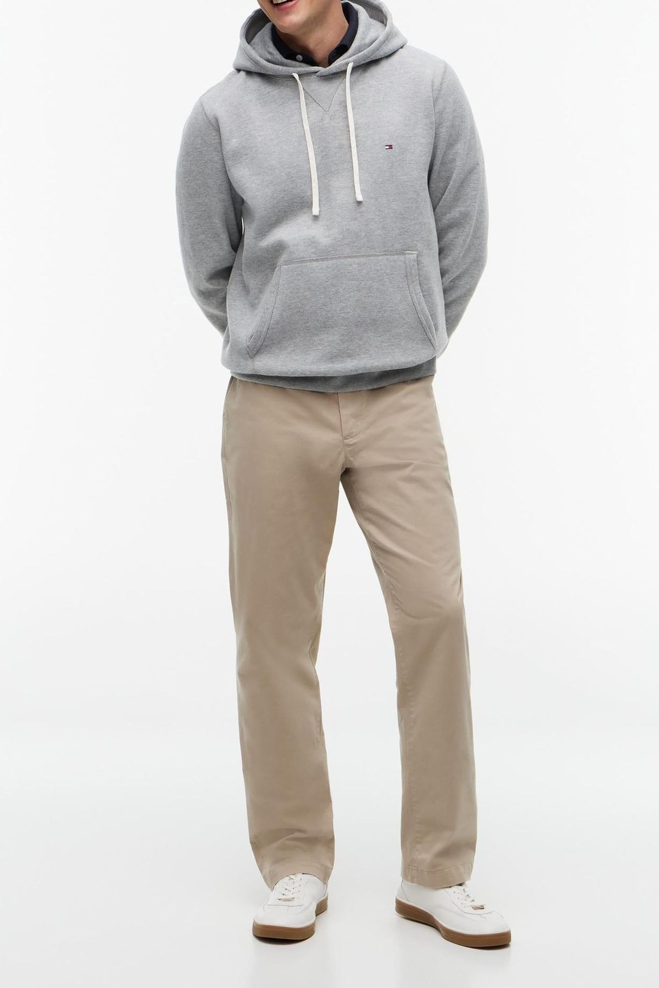 ESSENTIAL FLEECE HOODIE MEDIUM GREY HEATHER 5