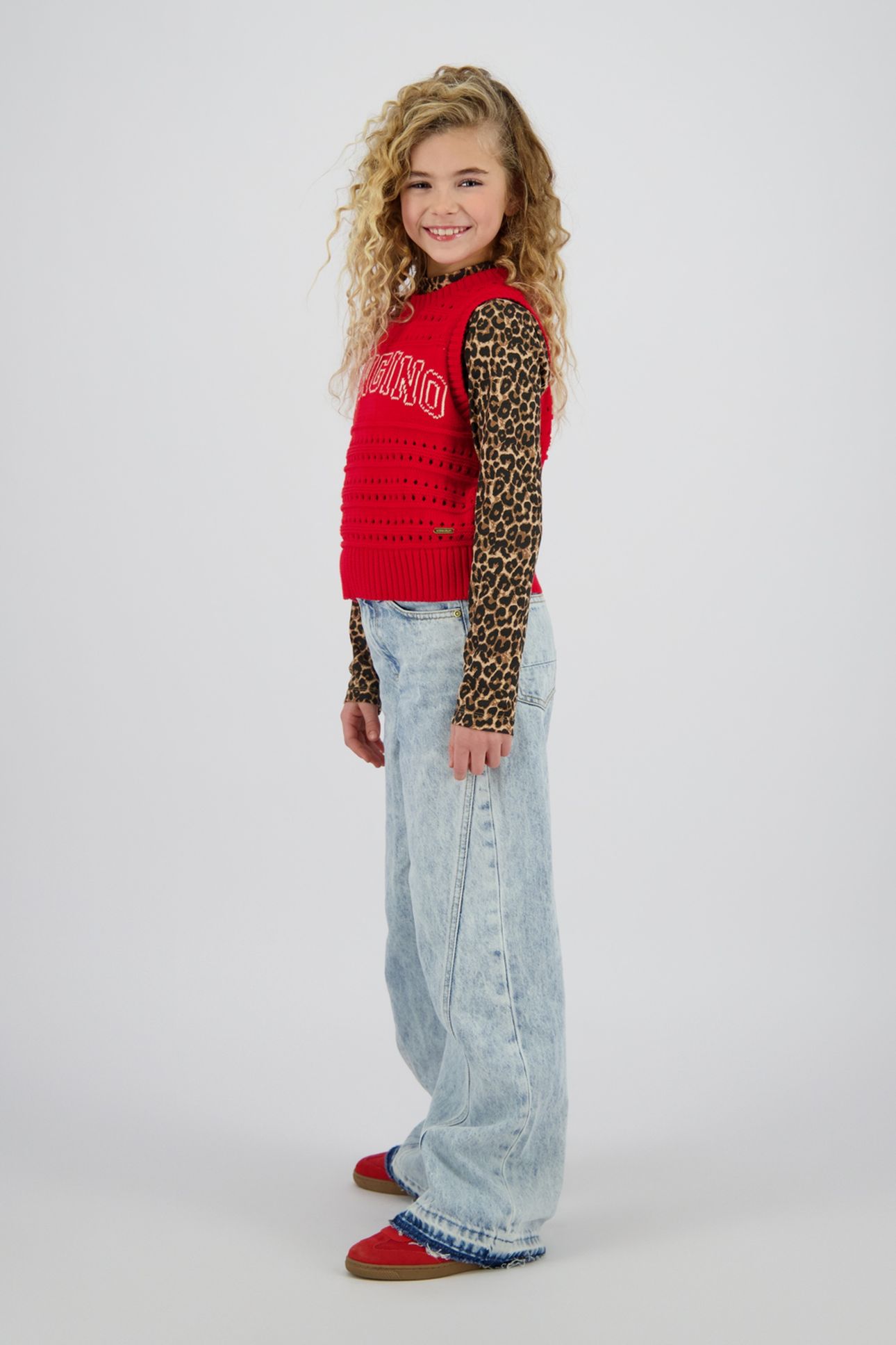 GIRLS MINNY PULLOVER FIERY RED 3