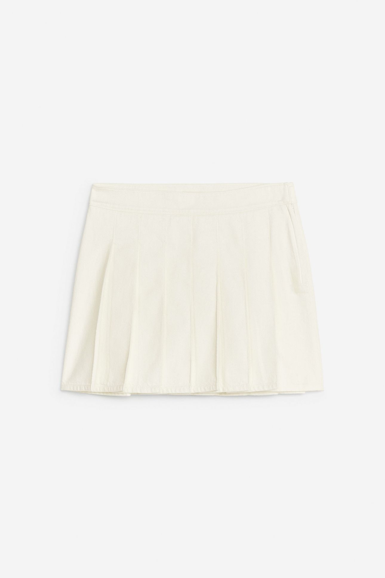 JANNA DENIM MINI SKIRT WHITE 3