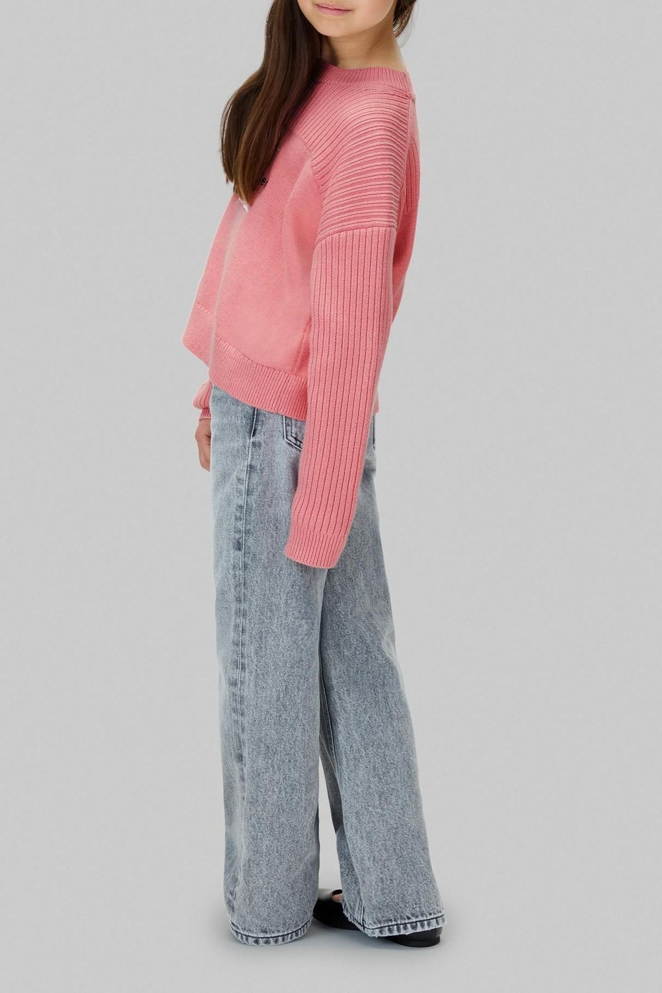 GIRLS MONOLOGO CN SWEATER BRANDIED APRICOT 5