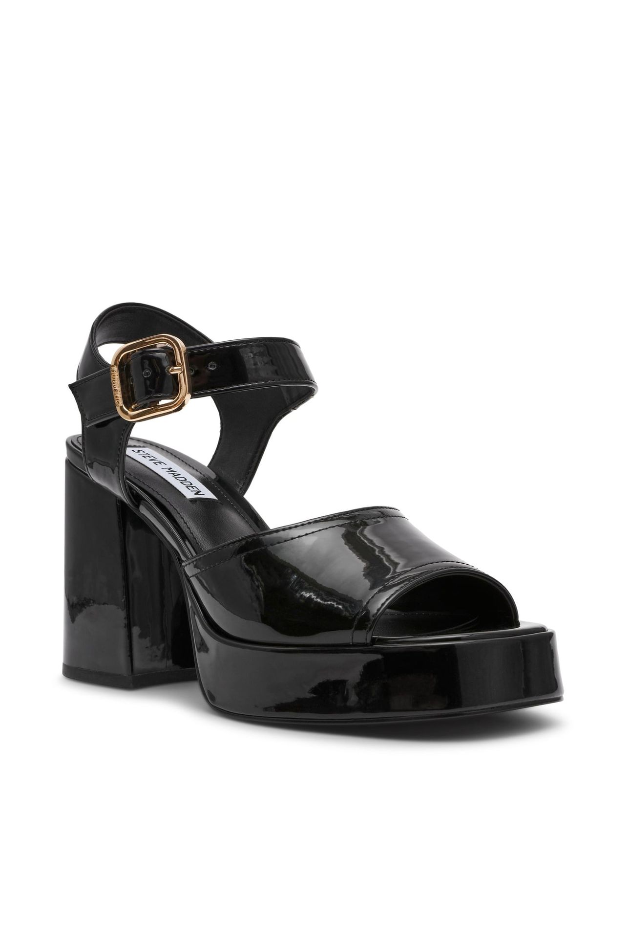 SOHO SANDALS BLACK PATENT 2