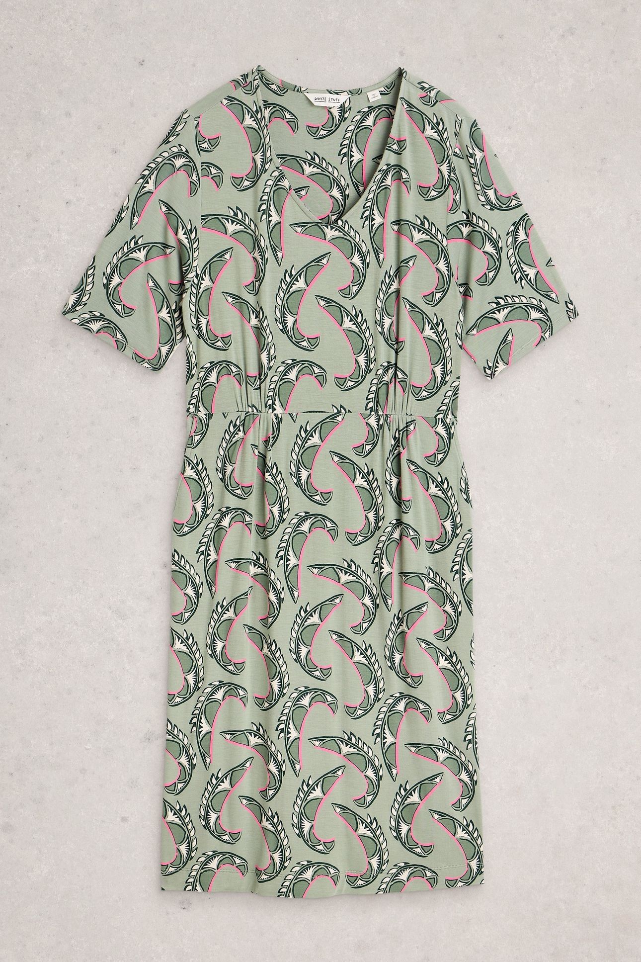 SS KARA DRESS GREEN MULTI 1