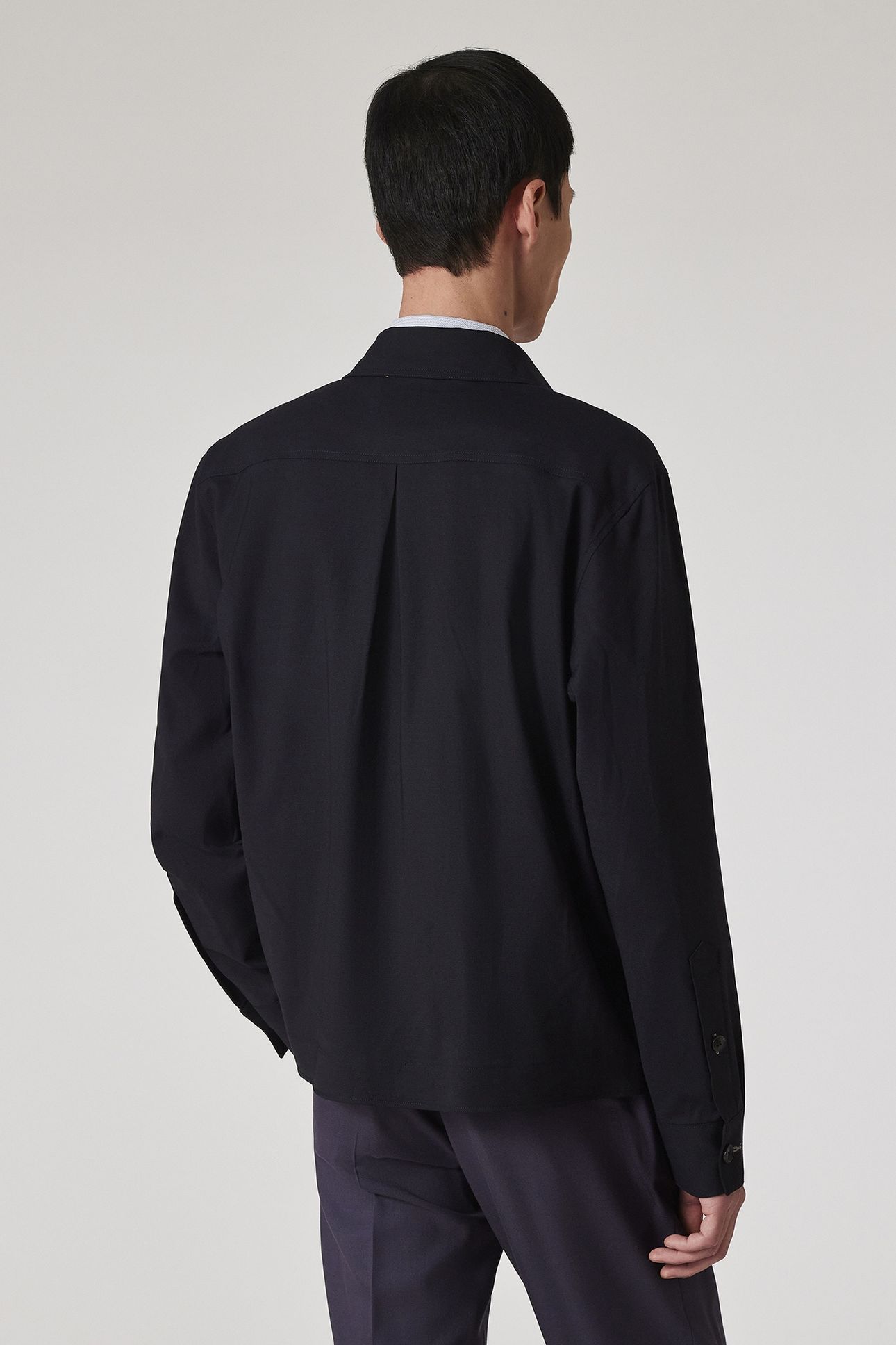 MENS ZIP SHIRT JACKET VERY DARK NAVY 4