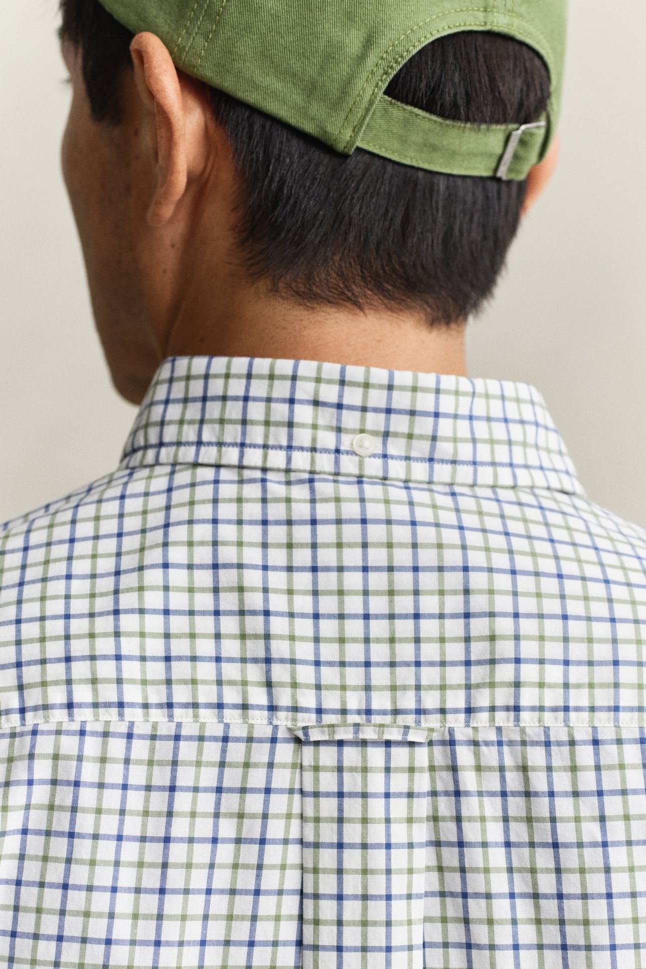 REG CLASSIC POPLIN CHECK HERB GREEN 5