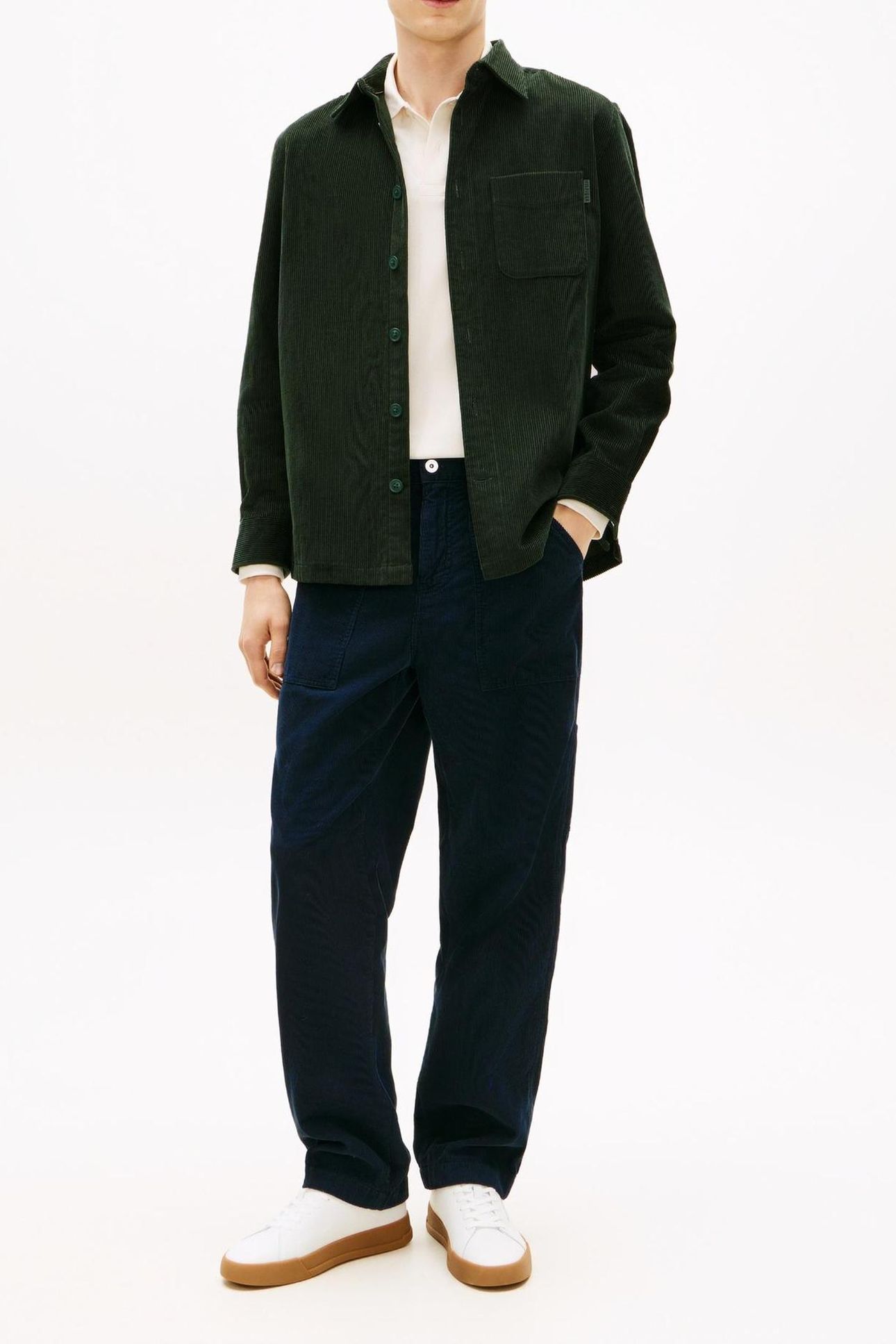 CORDUROY RELAXED OVERSHIRT RIVERBED GREEN CORD 2
