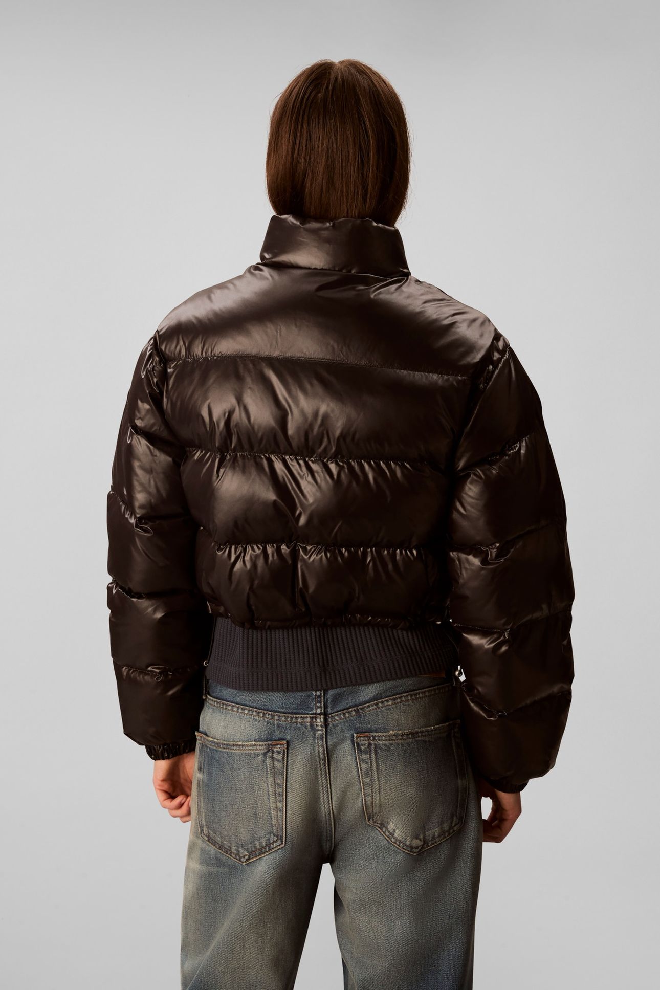 SHINE CROP PUFFER JACKET BLACK 2
