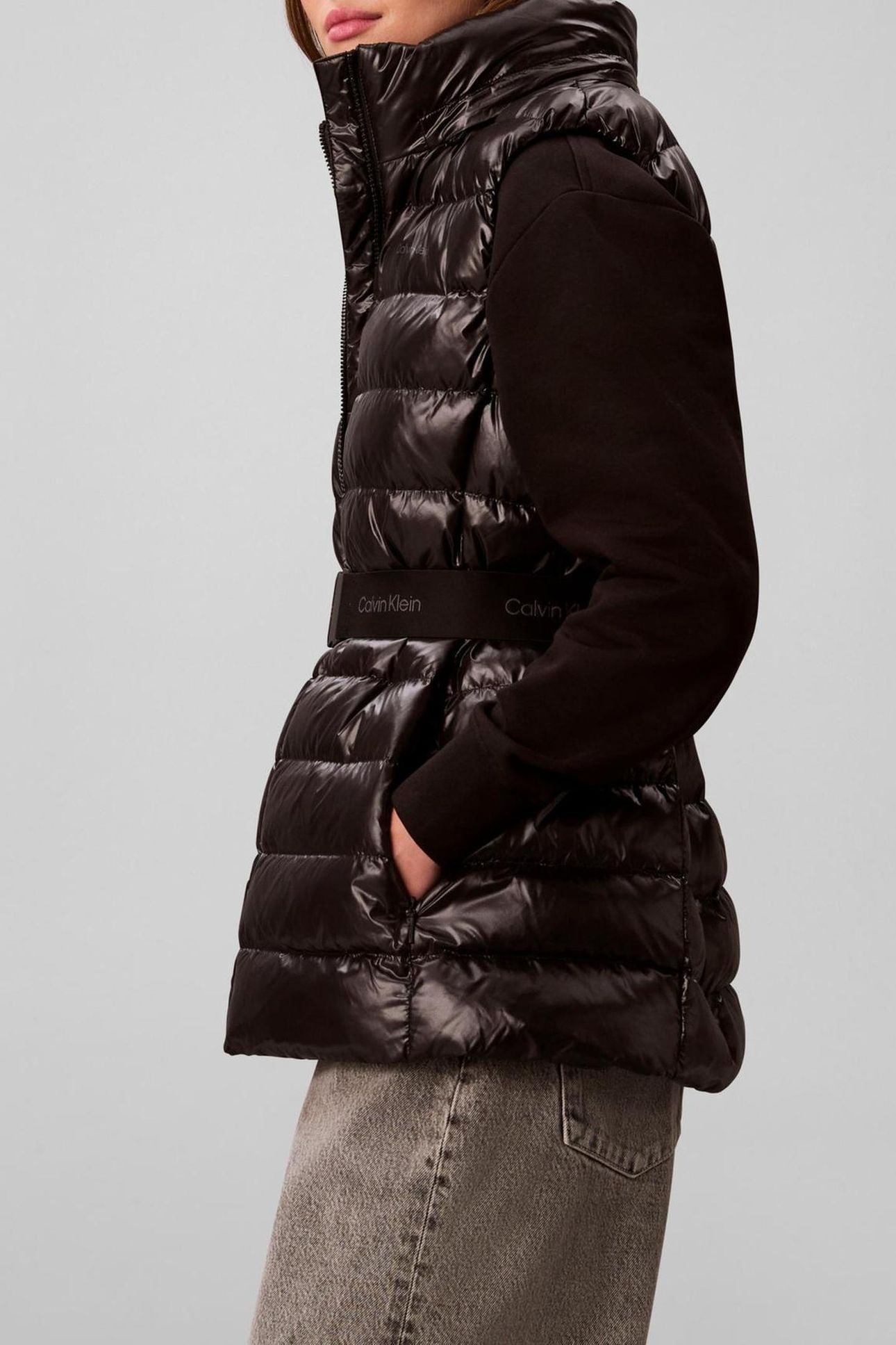 BELTED LIGHTWEIGHT VEST BLACK 4