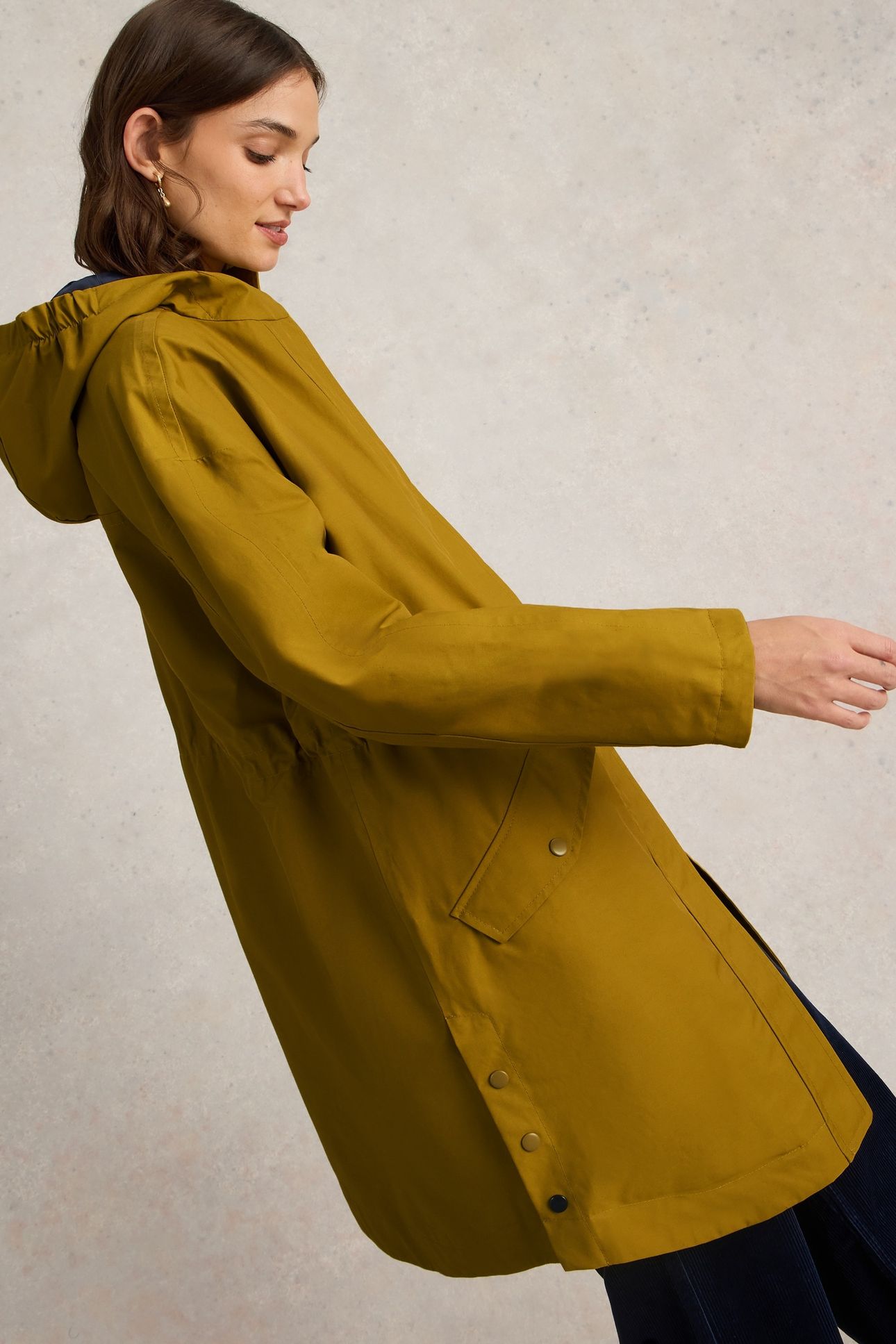 WINNIE WATERPROOF COAT DARK CHARTREUSE 3