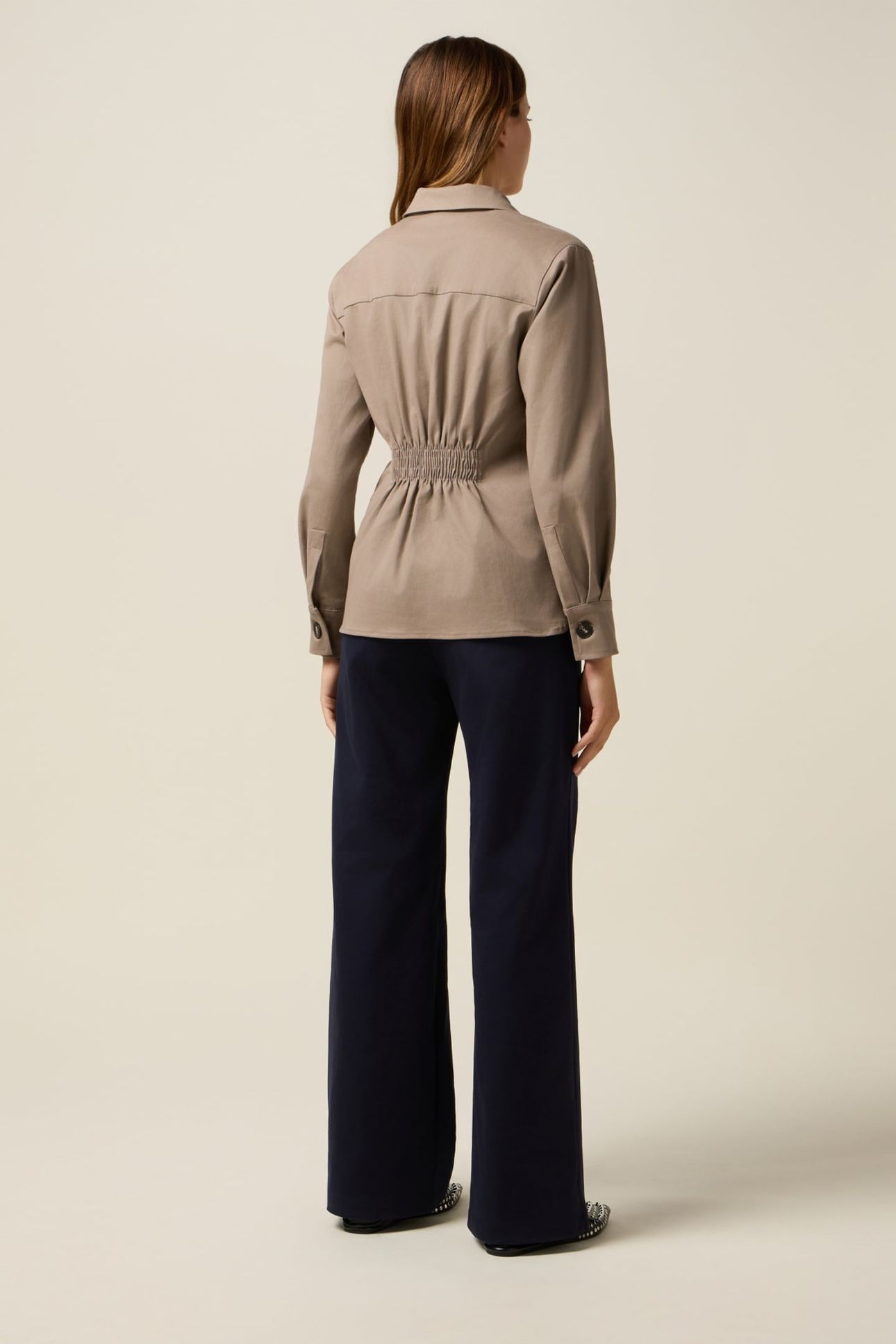 SHIRT JACKET WITH PATCH POCKETS BEIGE 2