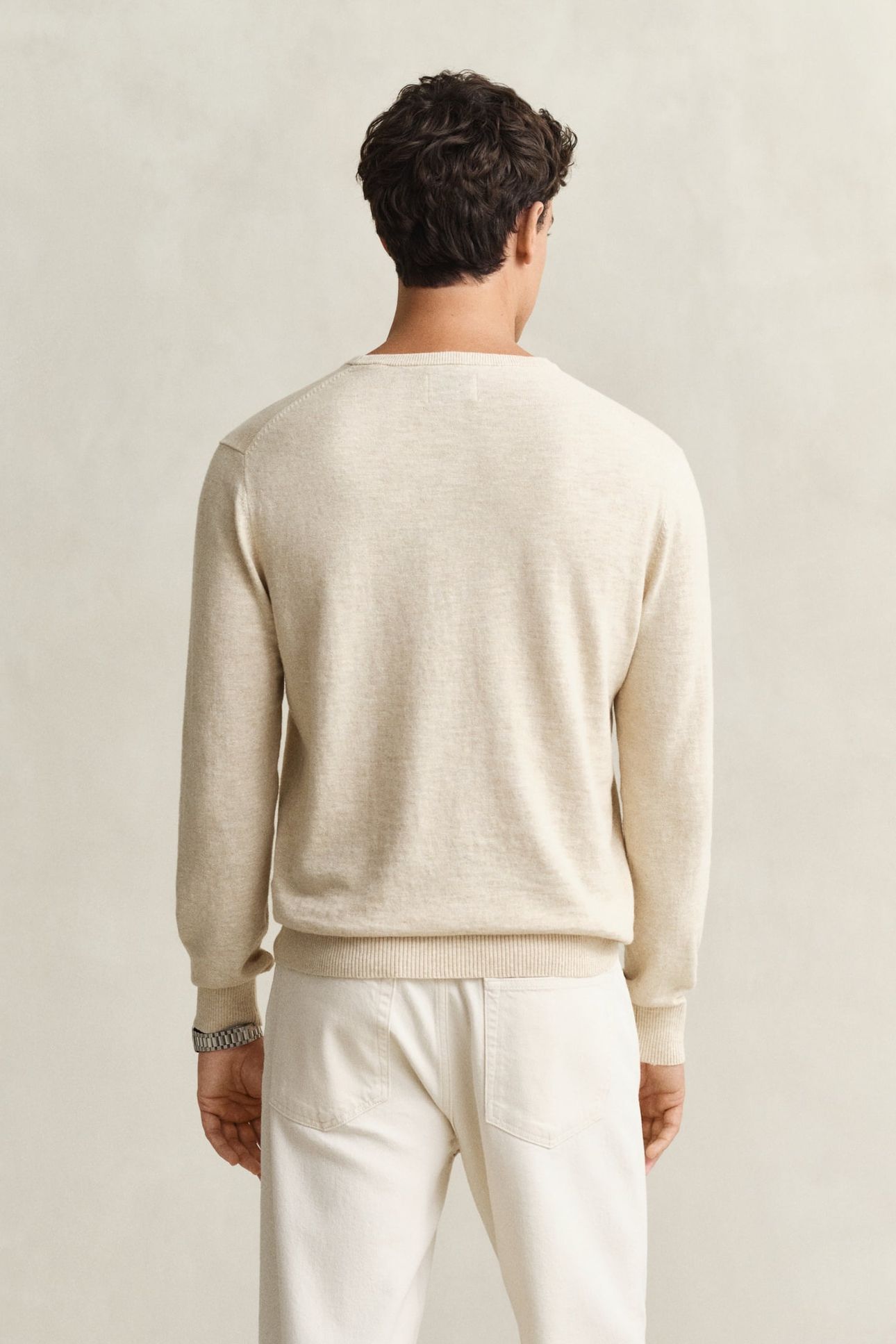 SLUB COTTON LINEN C-NECK SEED MELANGE 2