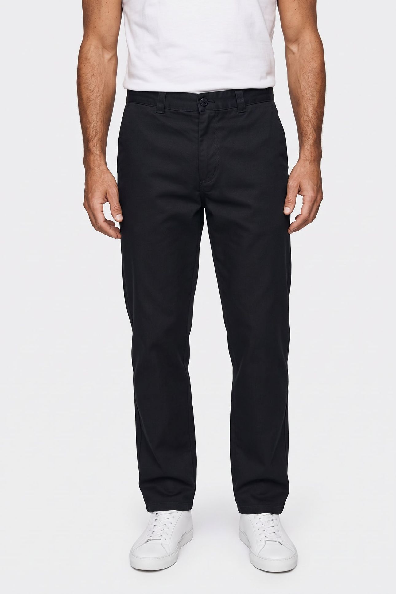 EMIL LOOSE TWILL TROUSERS BLACK 1