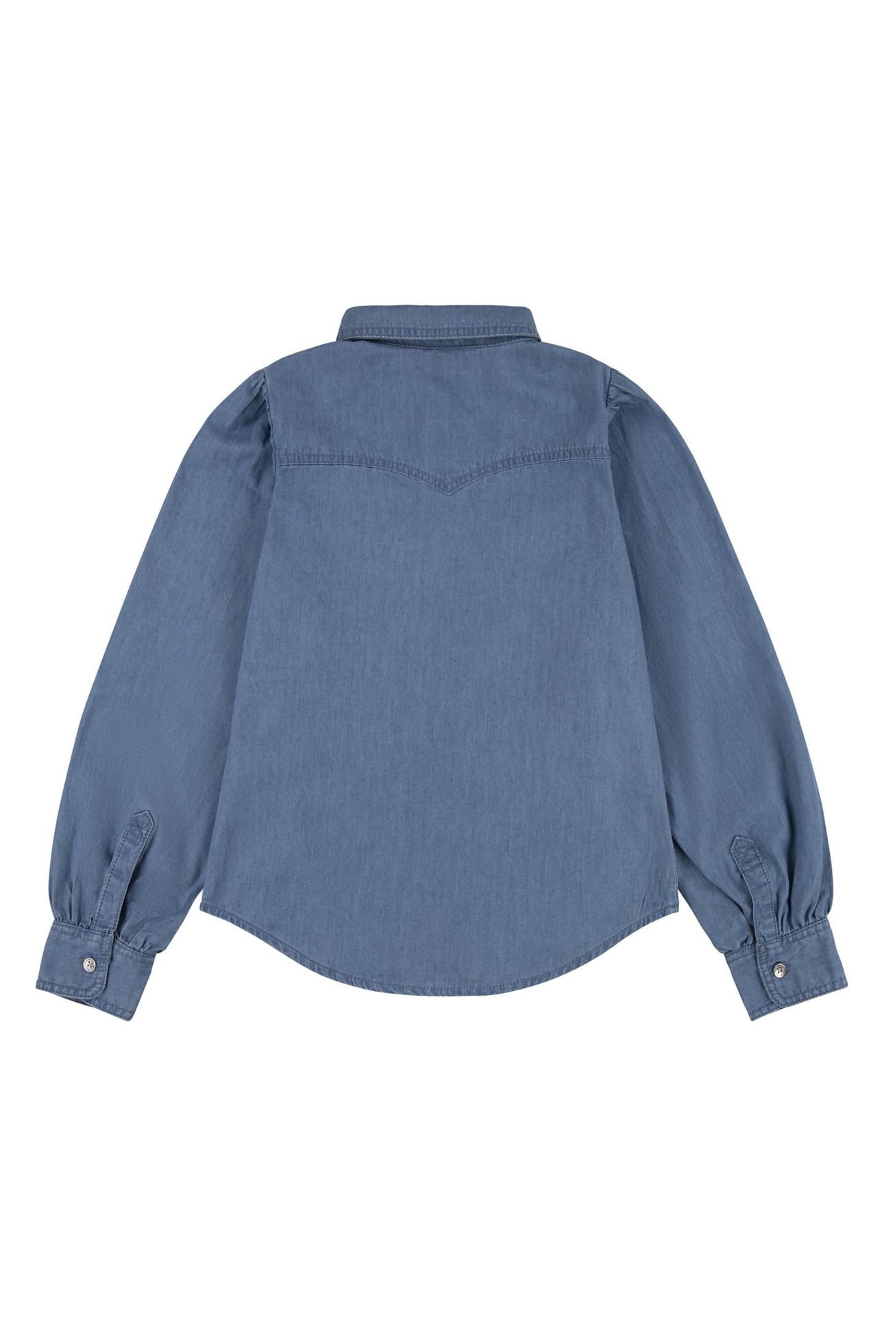 GIRLS FULL SLEEVE WESTERN DENIM SHIRT CLEAN MEDIUM 2