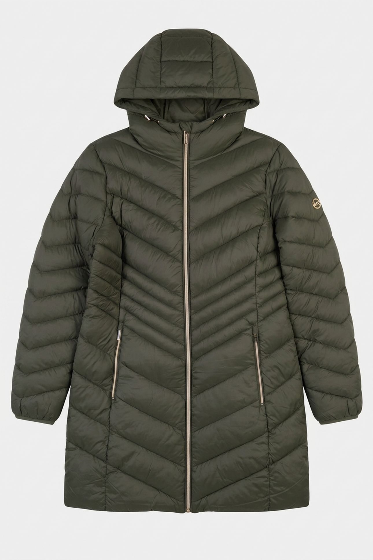 LONG CHEVRON PACKABLE OLIVE 3