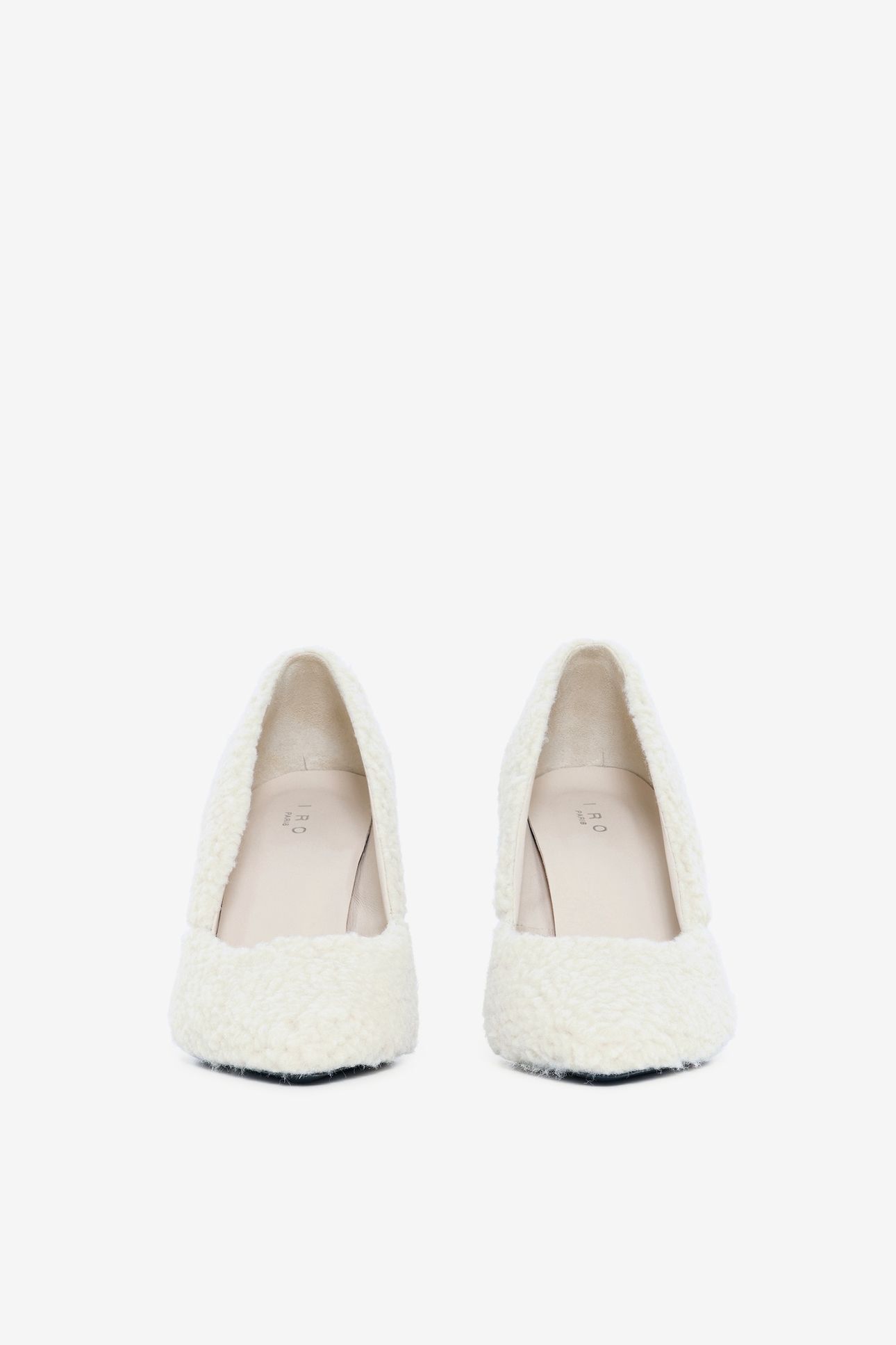 LALA SHEARLING HEEL ECRU 3