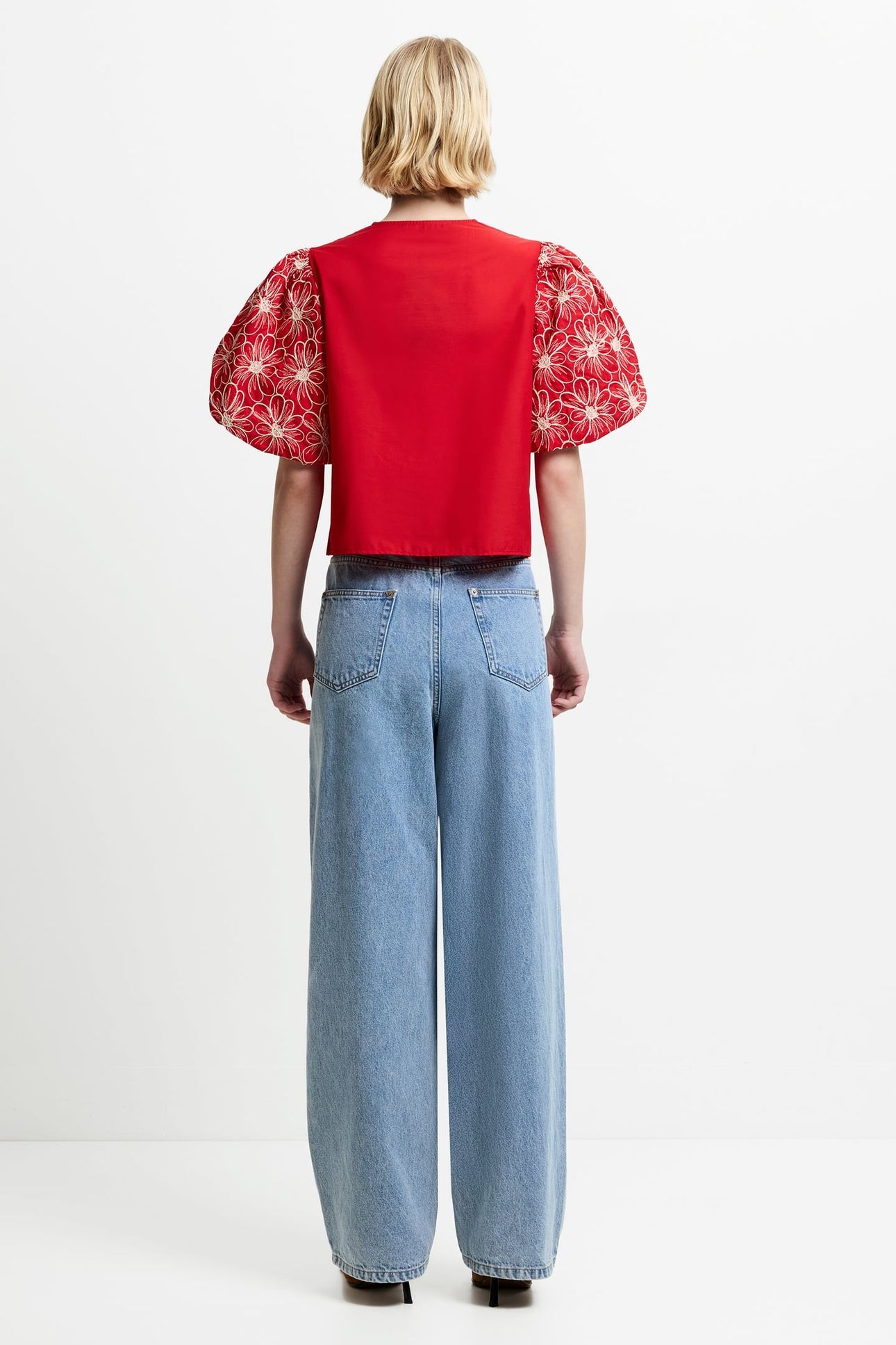 RORY COTTON BUTTON THOUGH TOP WATERMELON RED 3
