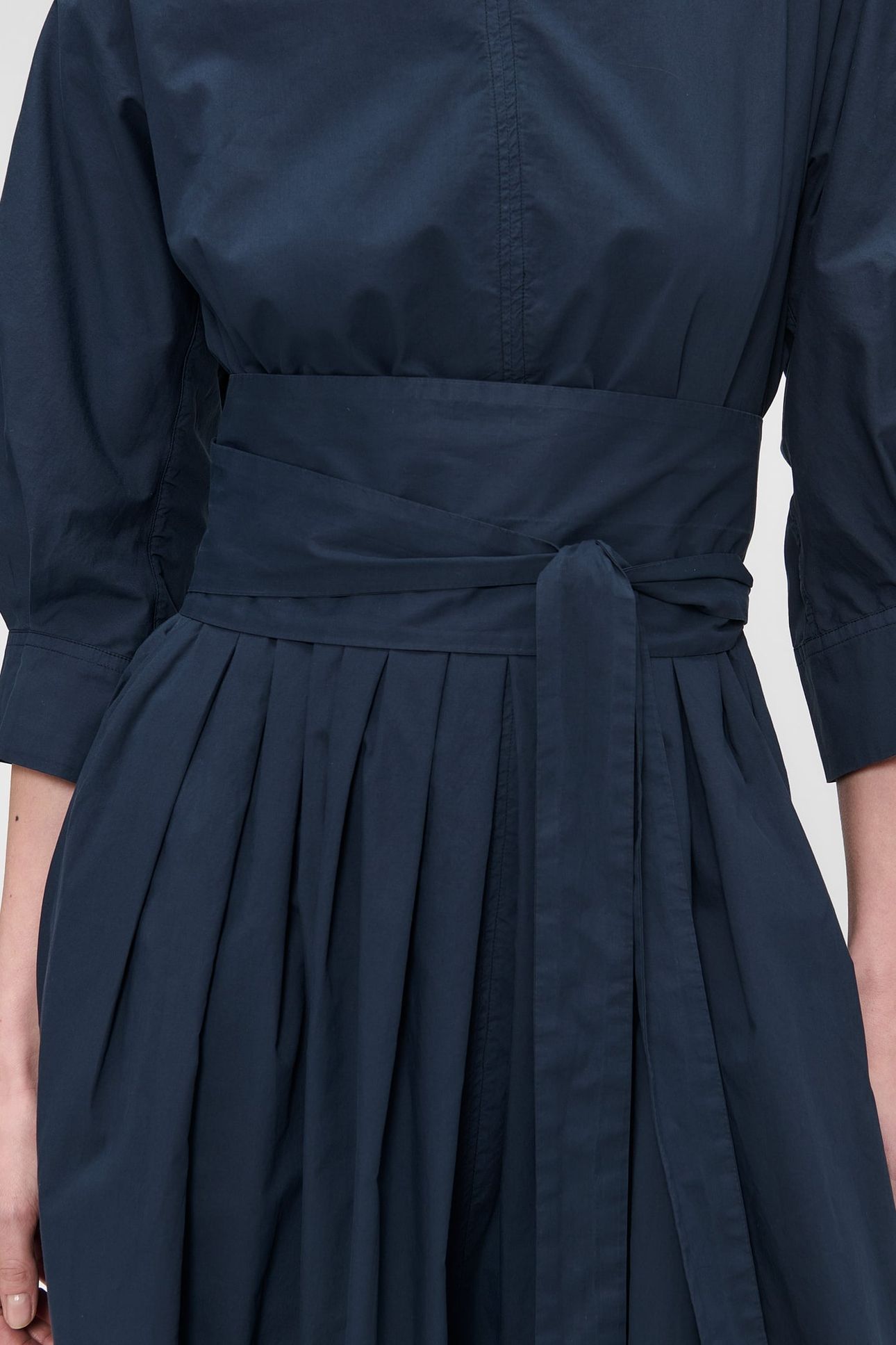 PAPER COTTON LONG DRESS MIDNIGHT BLUE 3