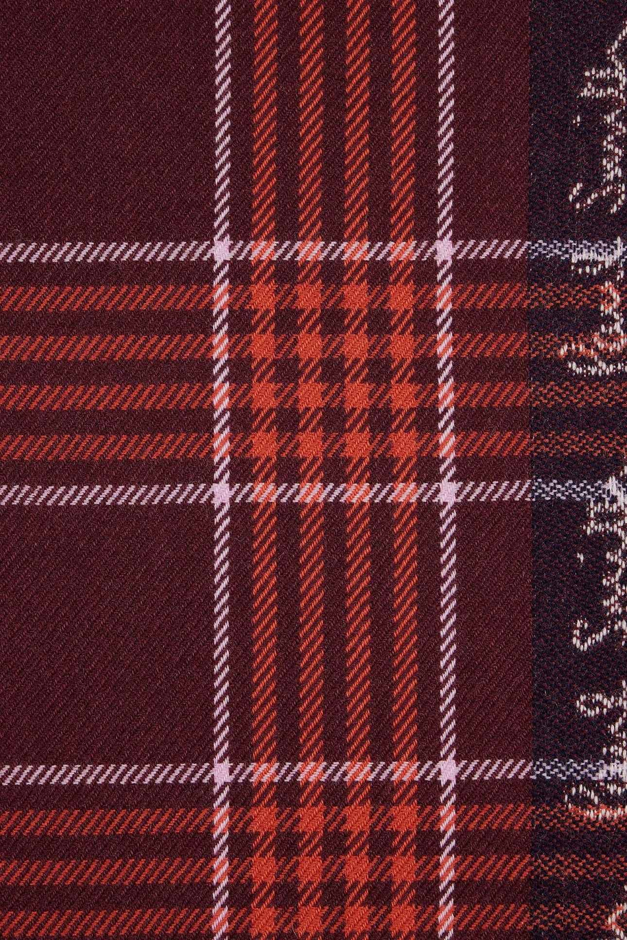 MEN SCARF LOGO BORDER BURGUNDY/ BORDE 5