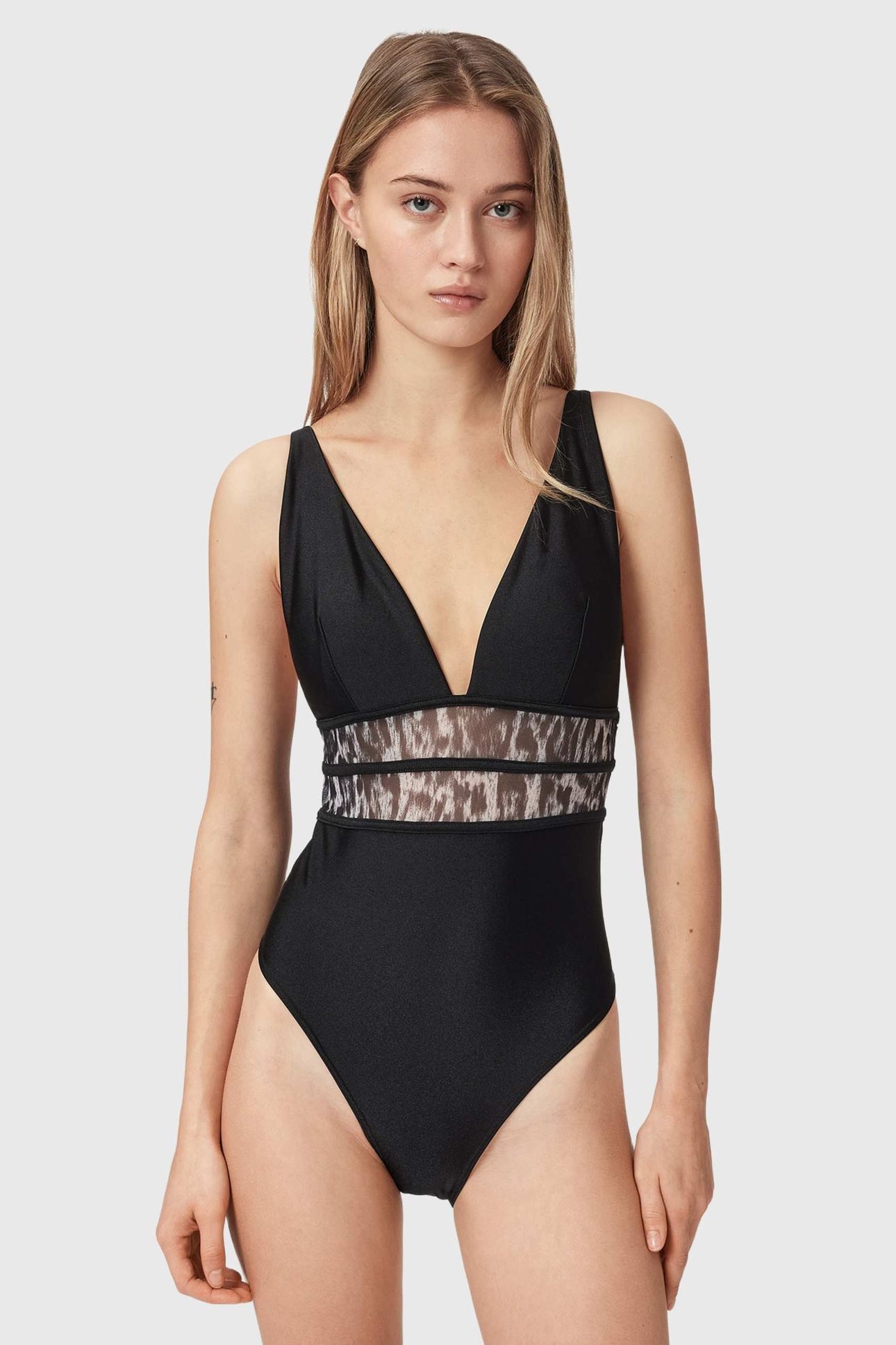 XALIA SWIMSUIT BLACK/GREY LEOPARD 2