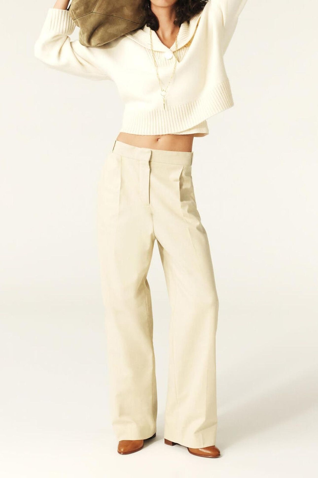 WIDE TROUSERS BEIGE 4