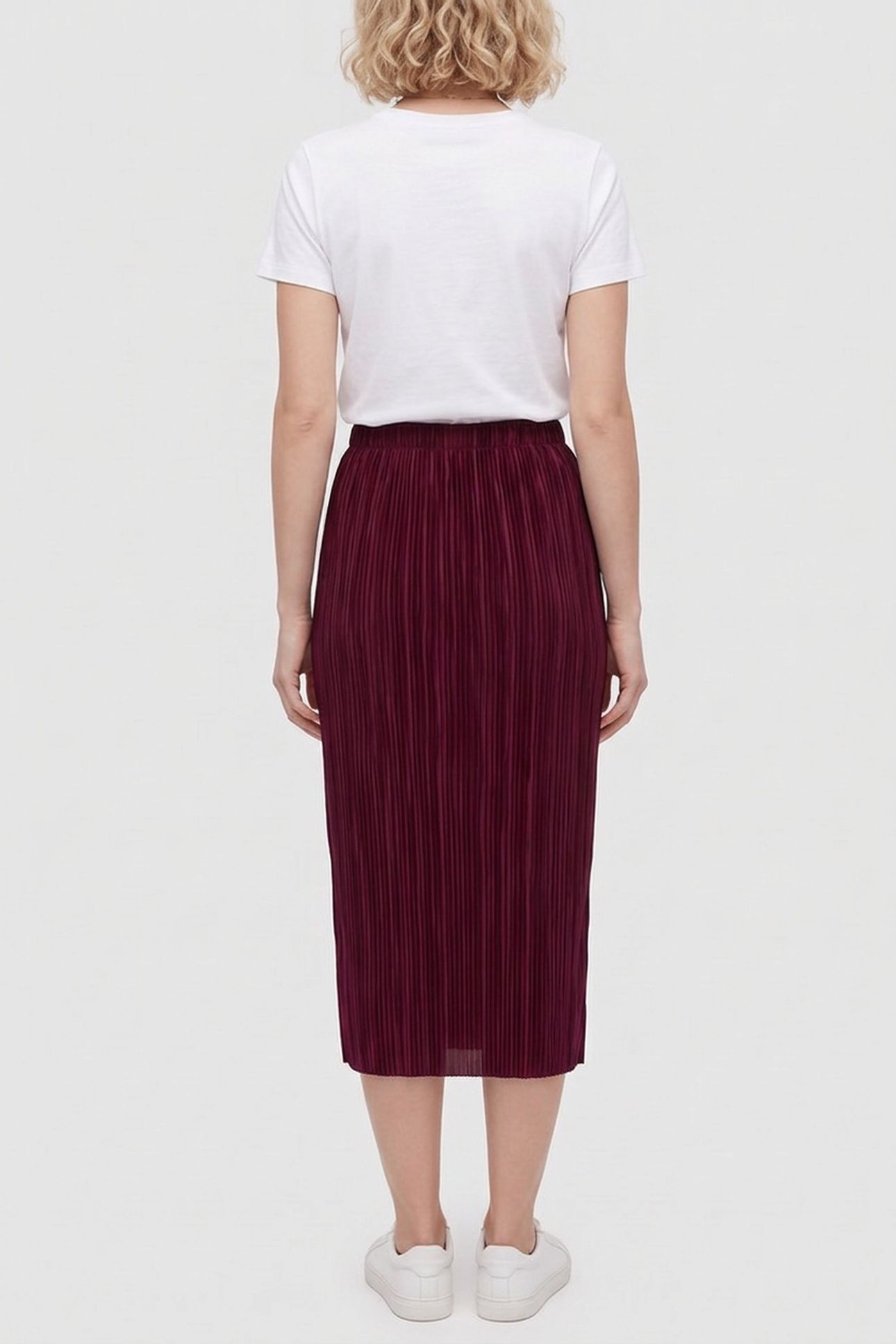 PLISSE MIDI SKIRT BERRY GLAZE 2