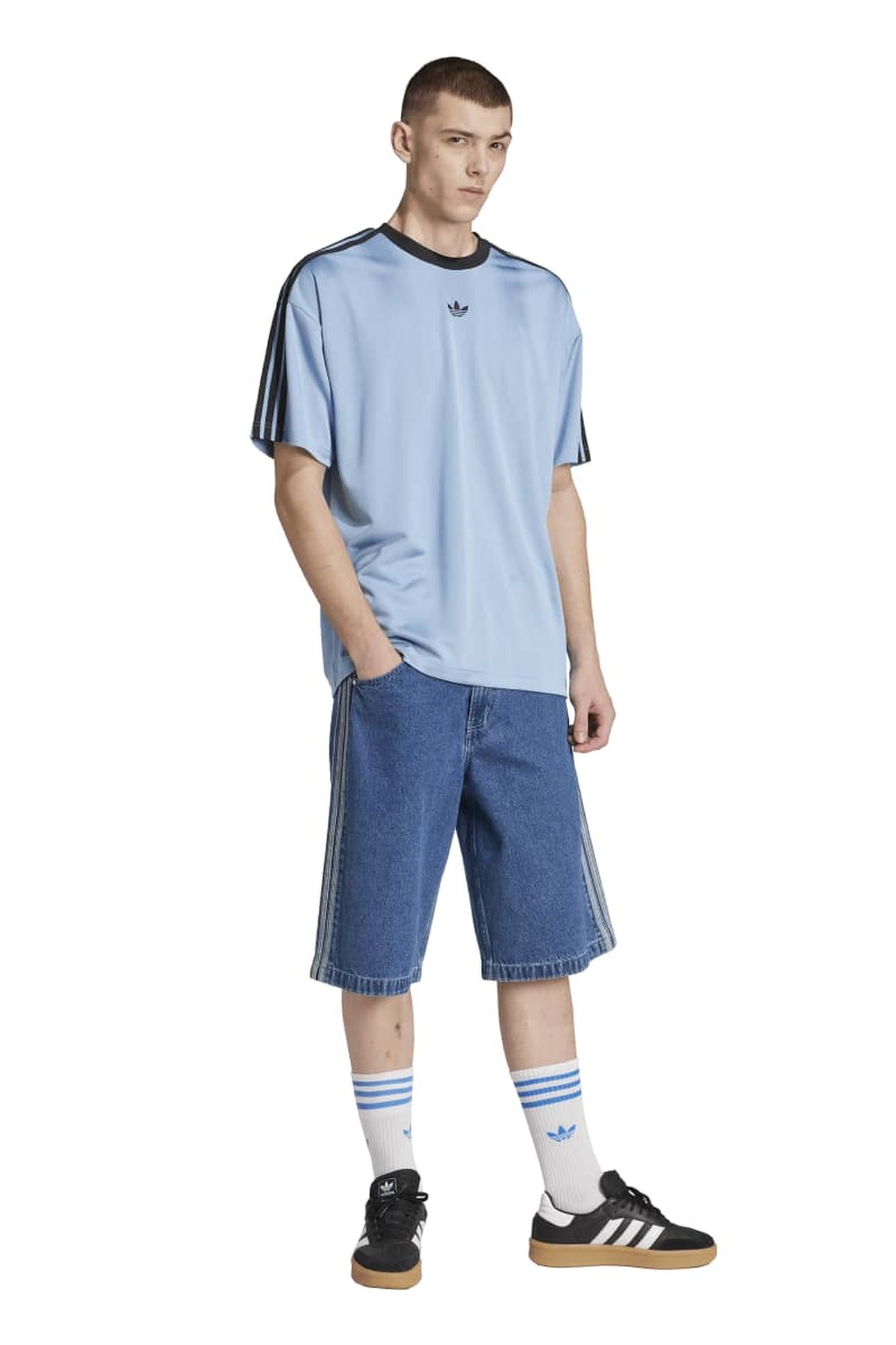 UNISEX JACQUARD JERSEY ASH BLUE 3