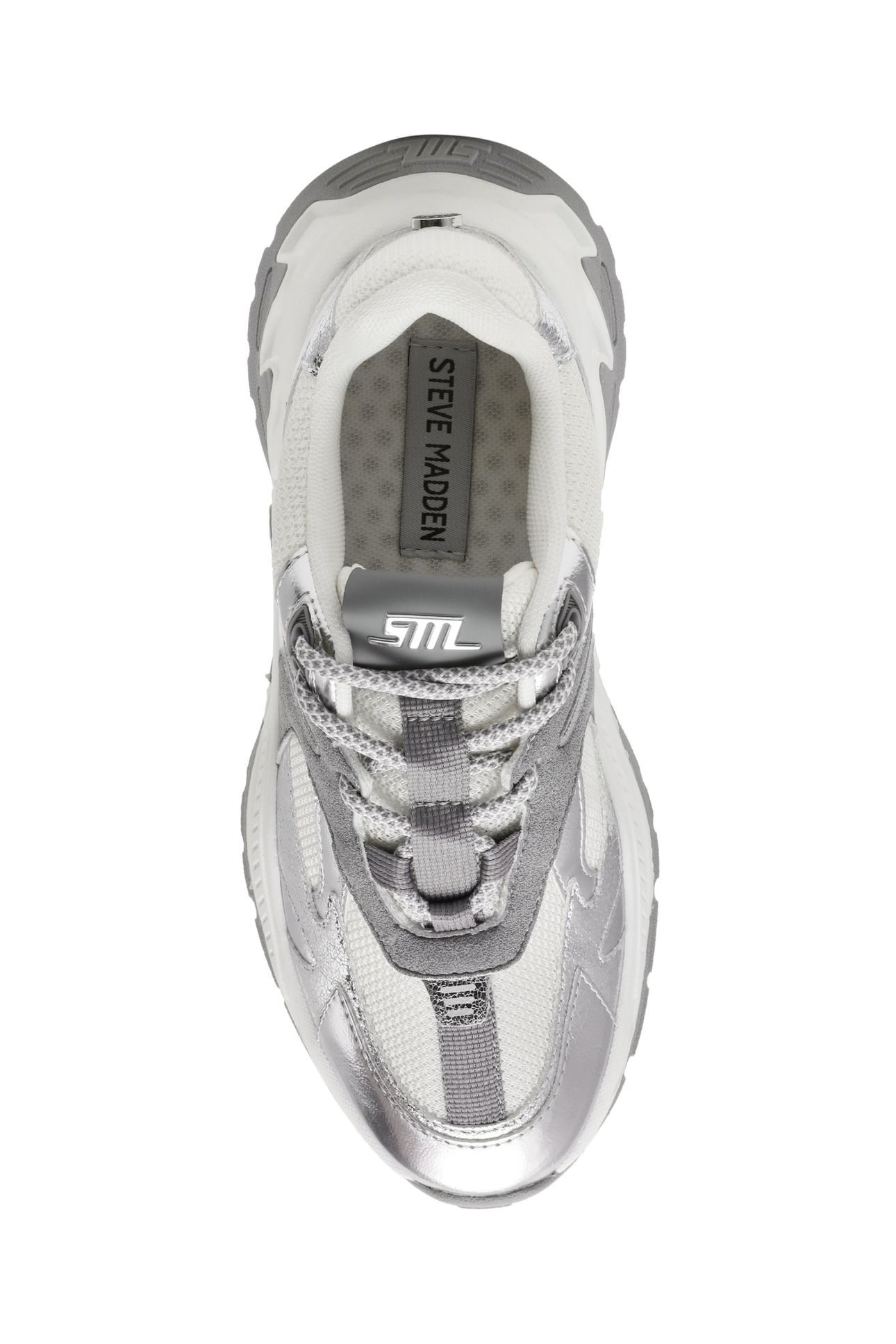 AMPLE SNEAKERS SILVER/WHT 6