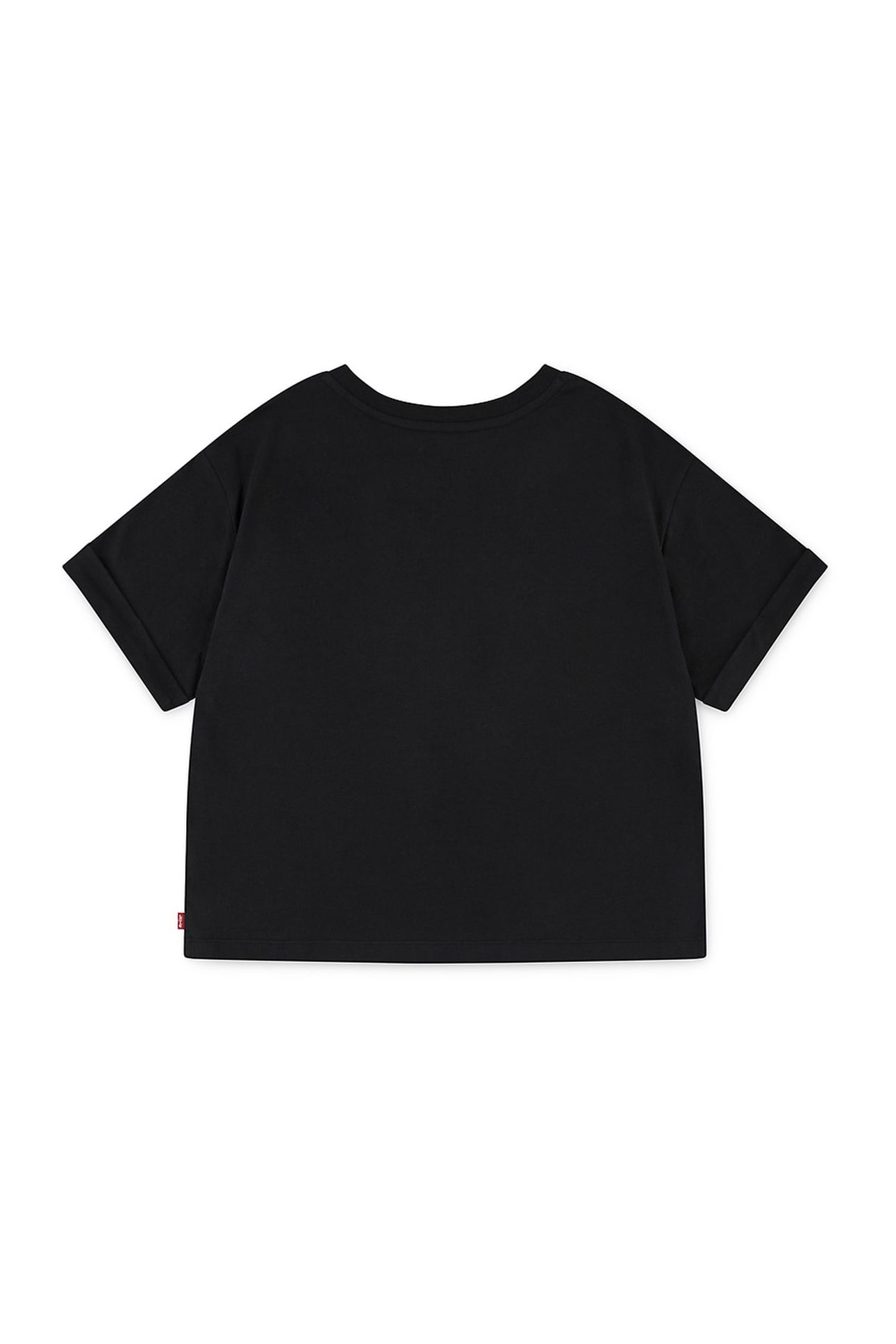 GIRLS ROLL CUFF MEET AND GREET TEE BLACK 2