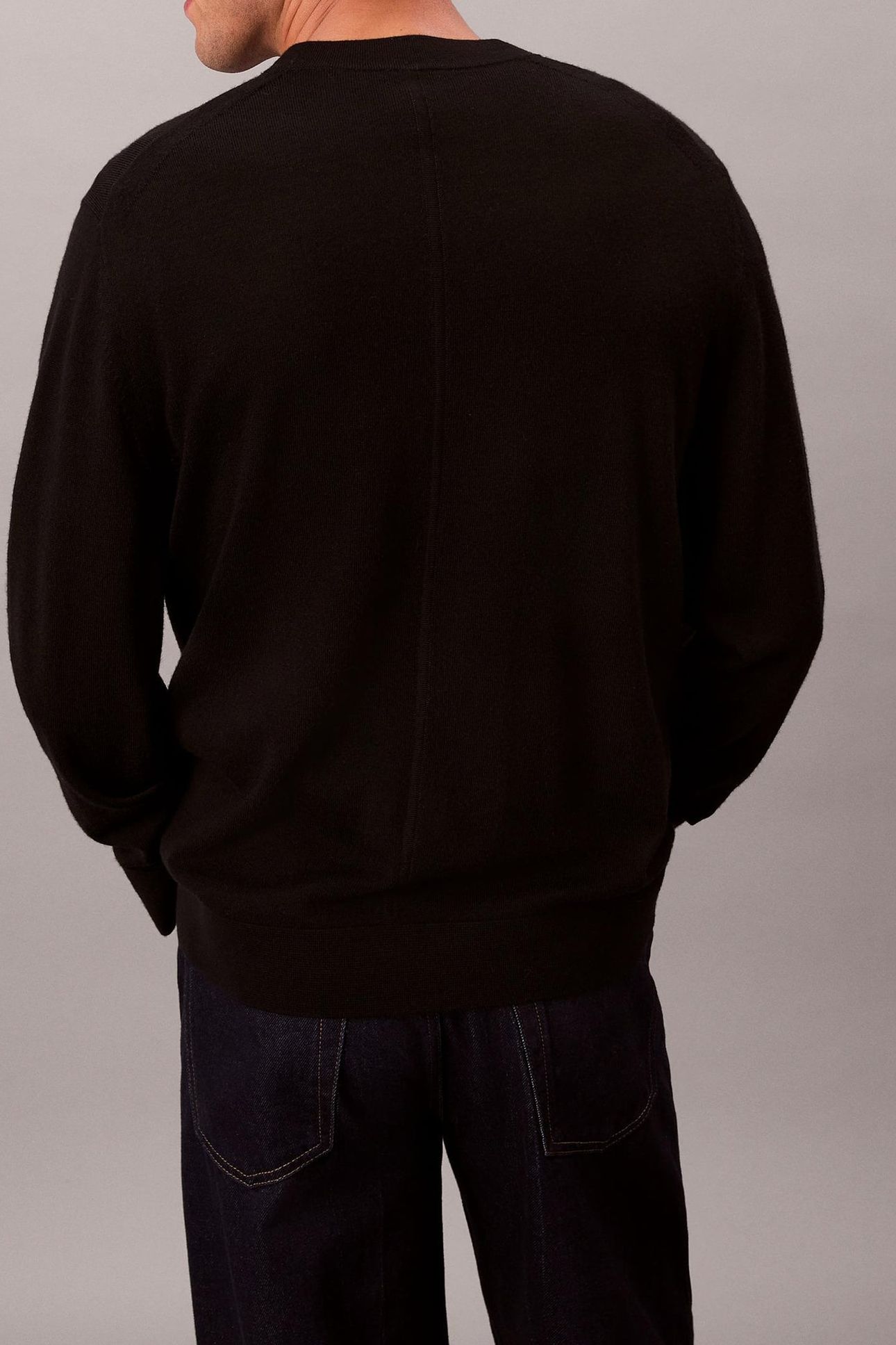 LS 100% MERINO CARDIGAN BLACK 2