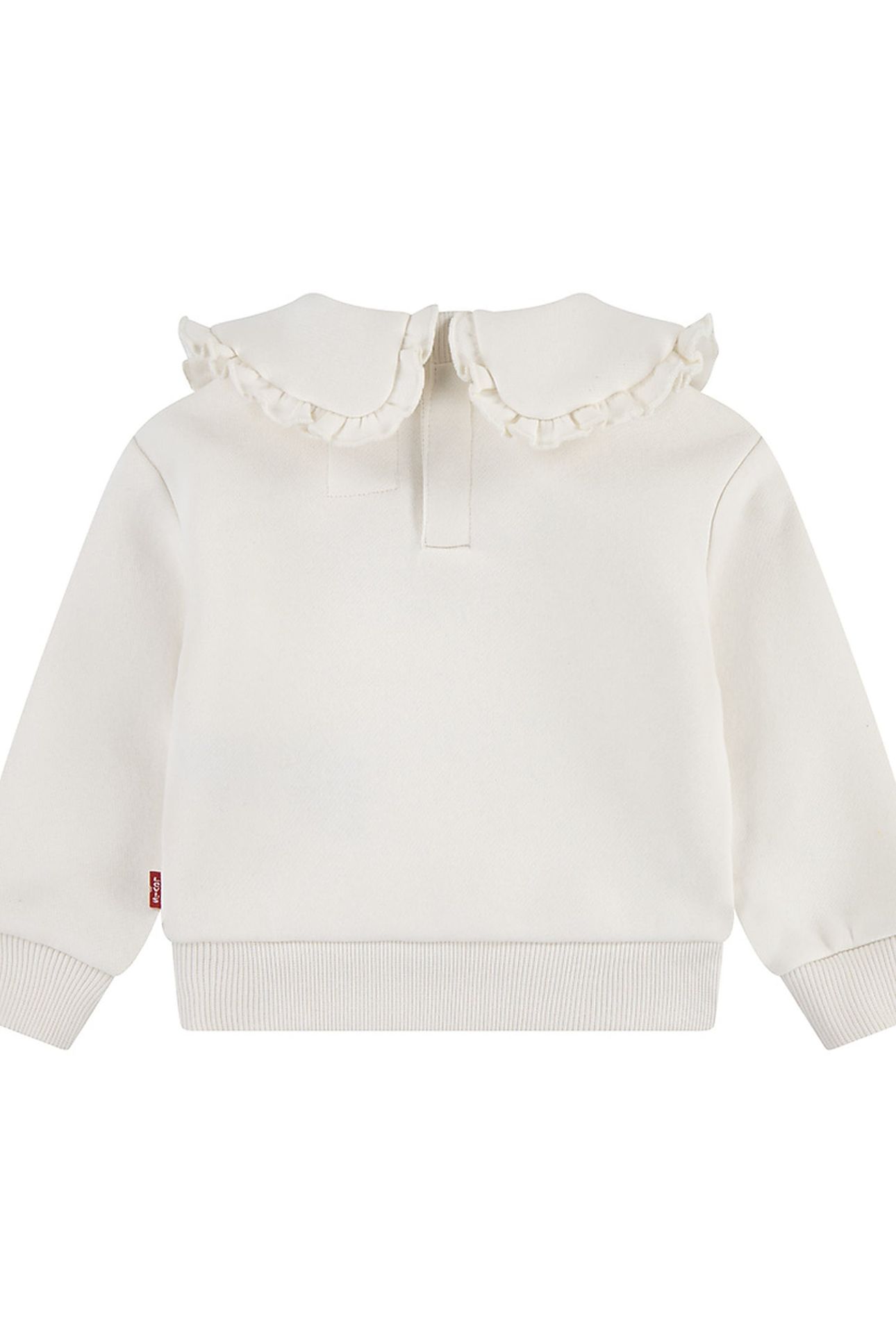 GIRLS RUFFLE COLLARED CREW EGRET 2