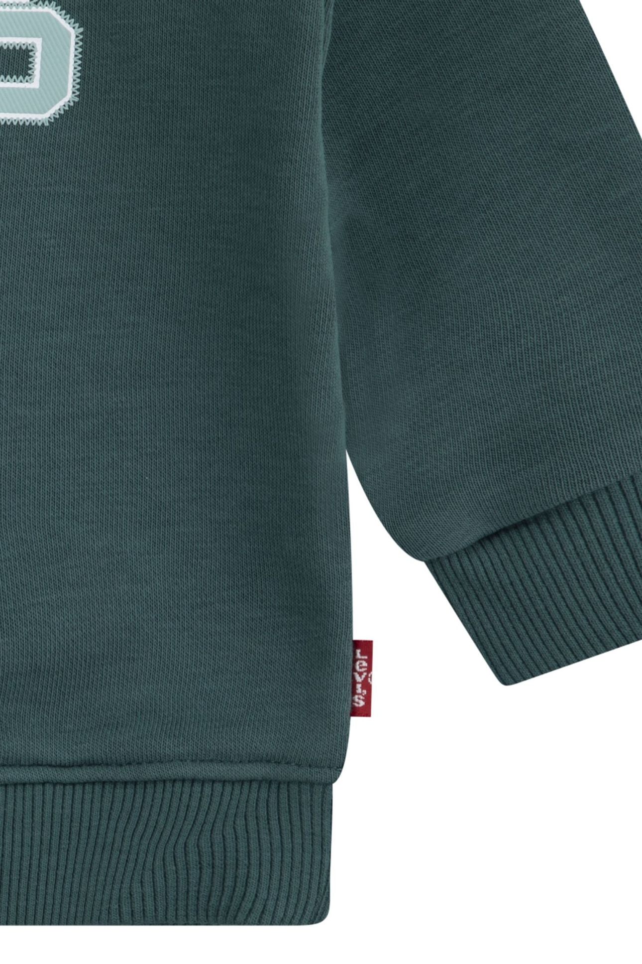 BOYS VARSITY LEVI TIPPED CREW BISTRO GREEN 3