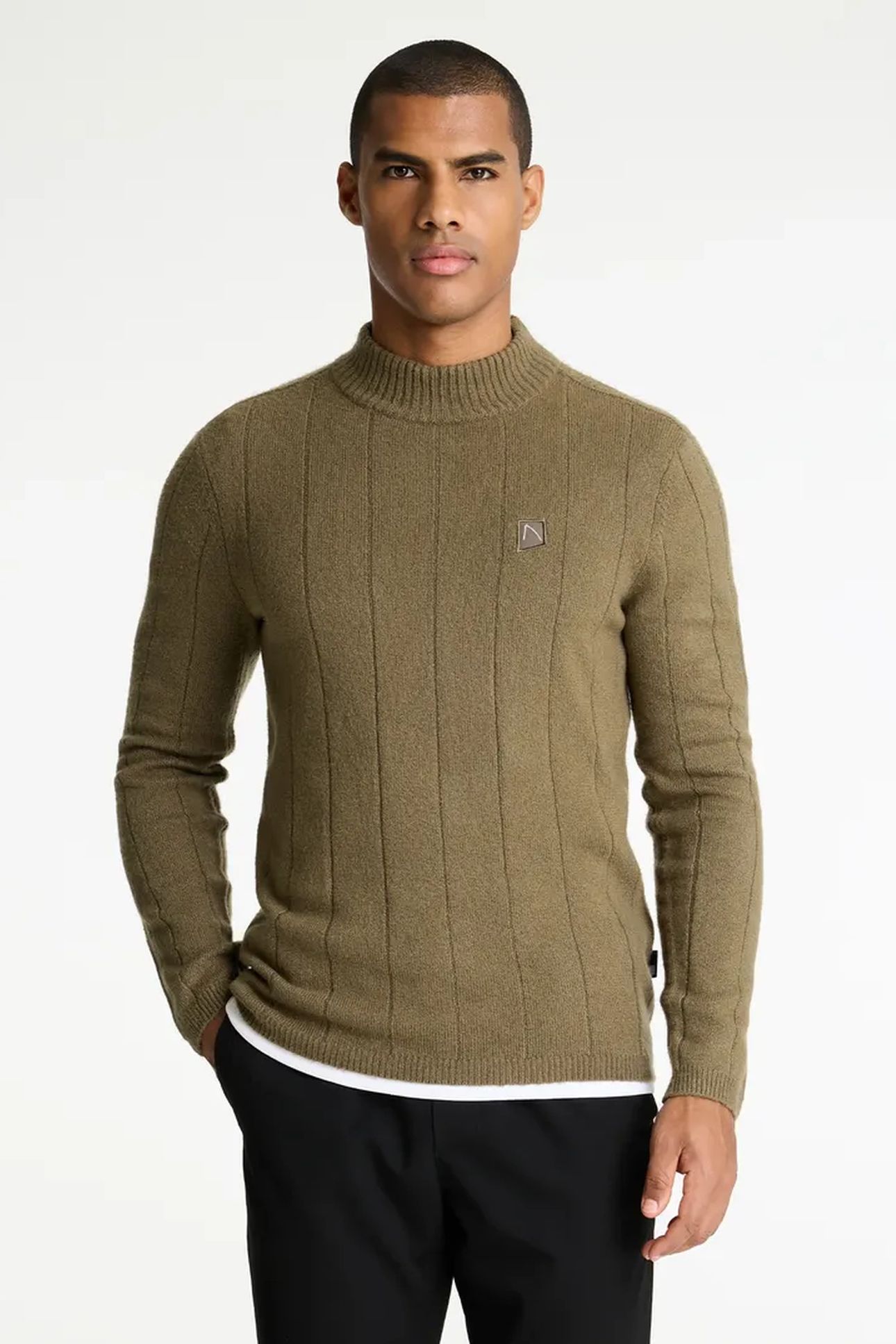 PULLOVER TRACK MOCK STONE GRAY 1