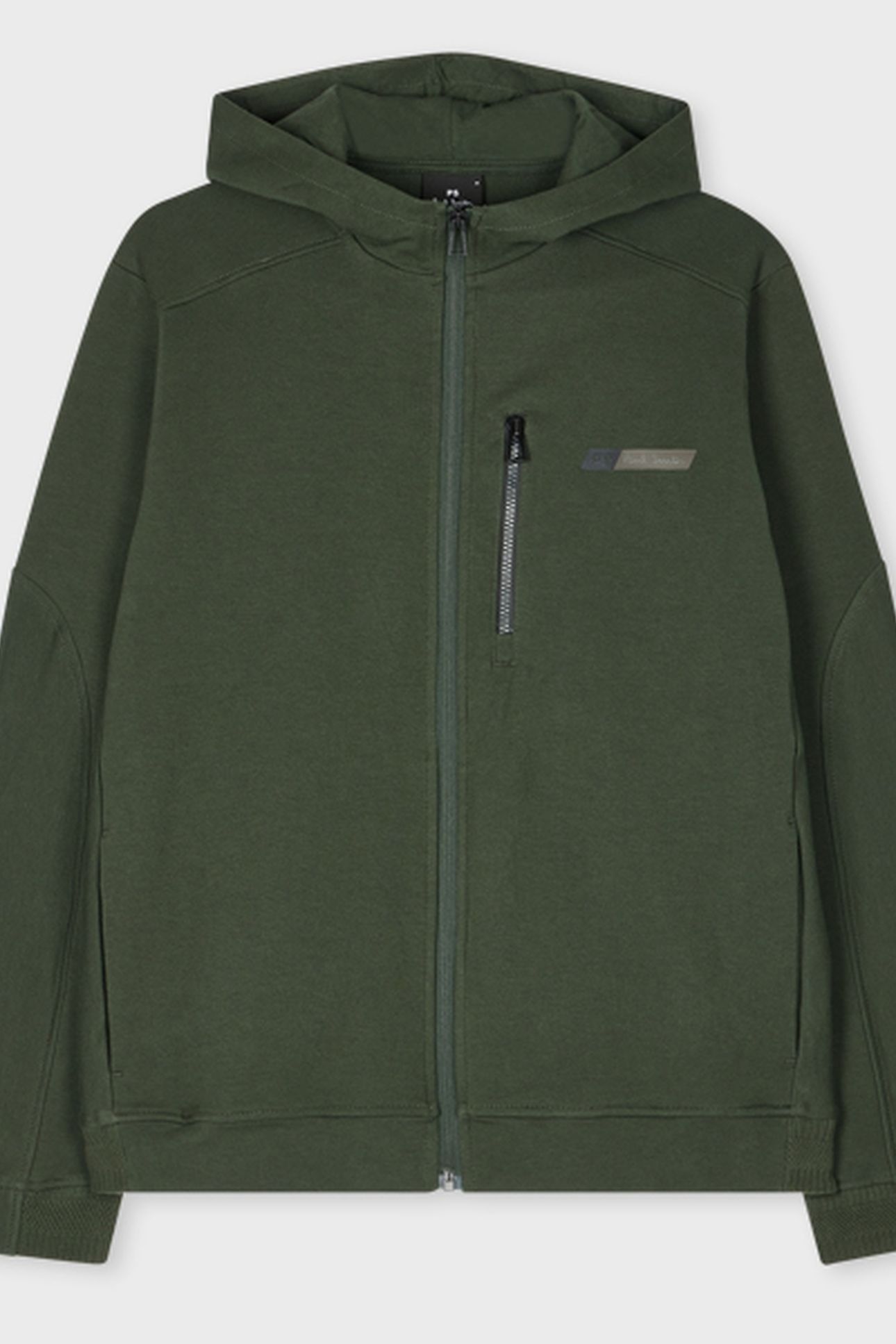 MENS REG FIT ZIP THRU HOODY VERY DARK GREEN 7