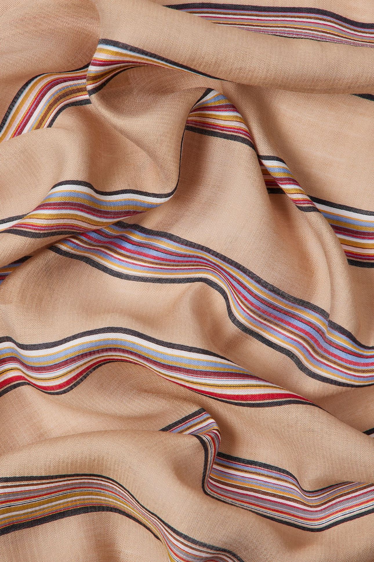 WOMEN SCARF SIGNT STRIPE SAND 5