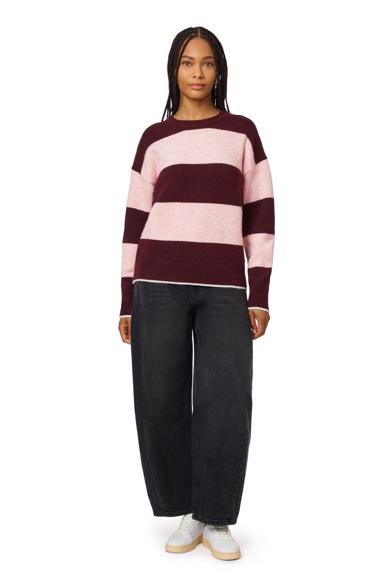 PULLOVER SWEATER FIG/ ROSE DUST HEATHER 6