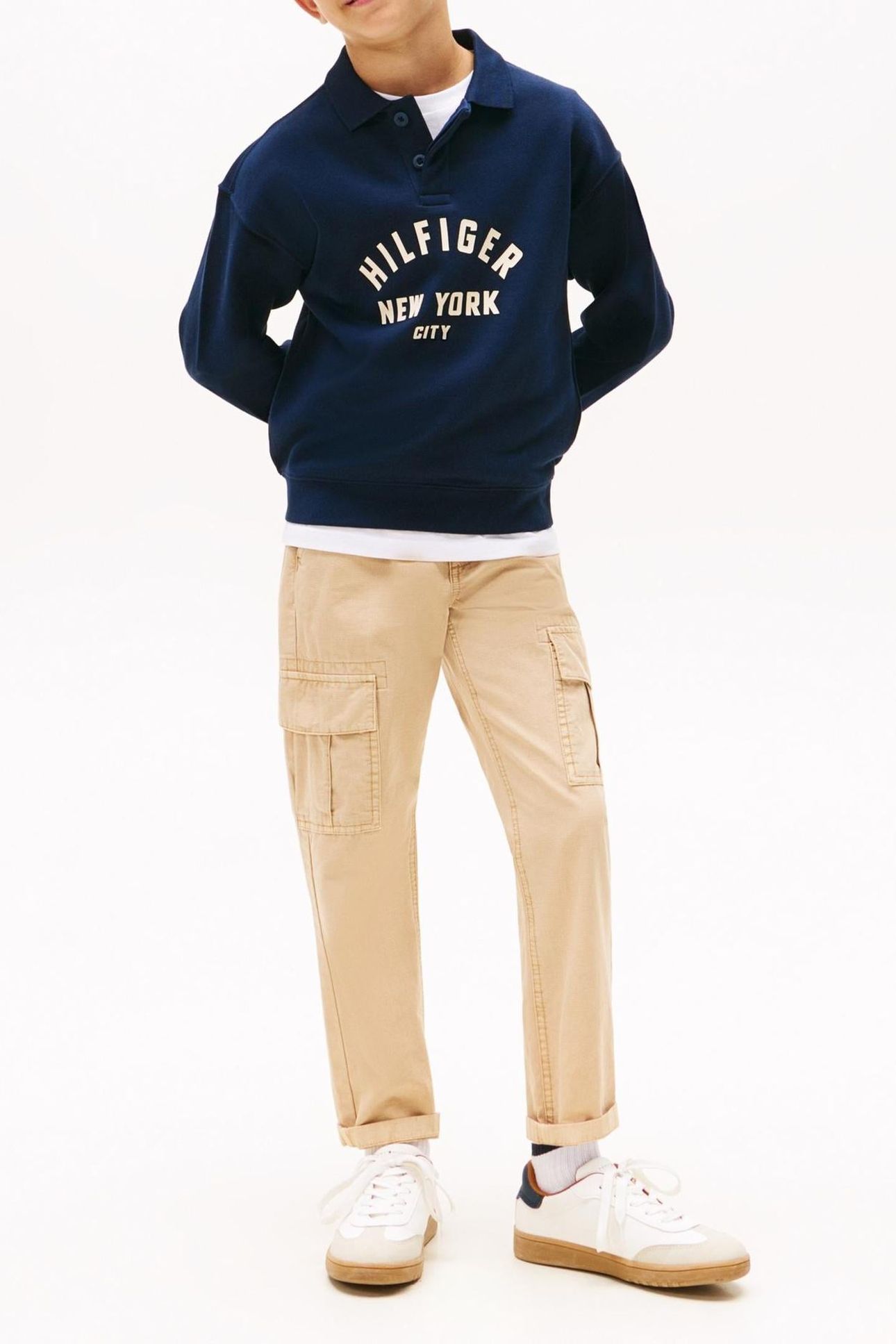 BOYS HILFIGER GRAPHIC SWEATER DARK NIGHT NAVY 3