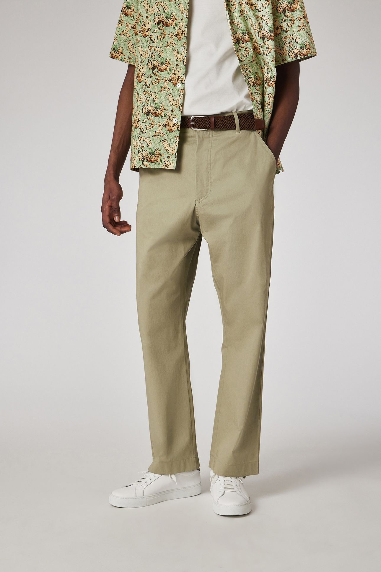 MENS TROUSER LT GREYISH GREEN 1