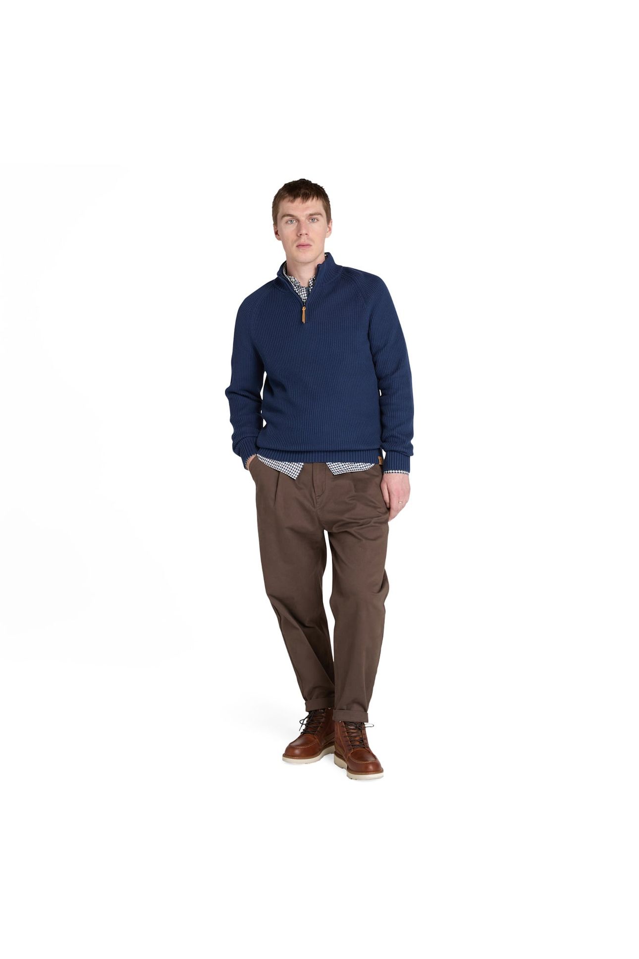 WILLIAMS RIVER TEXTURED 1/4 ZIP SWETAER PEACOAT 5