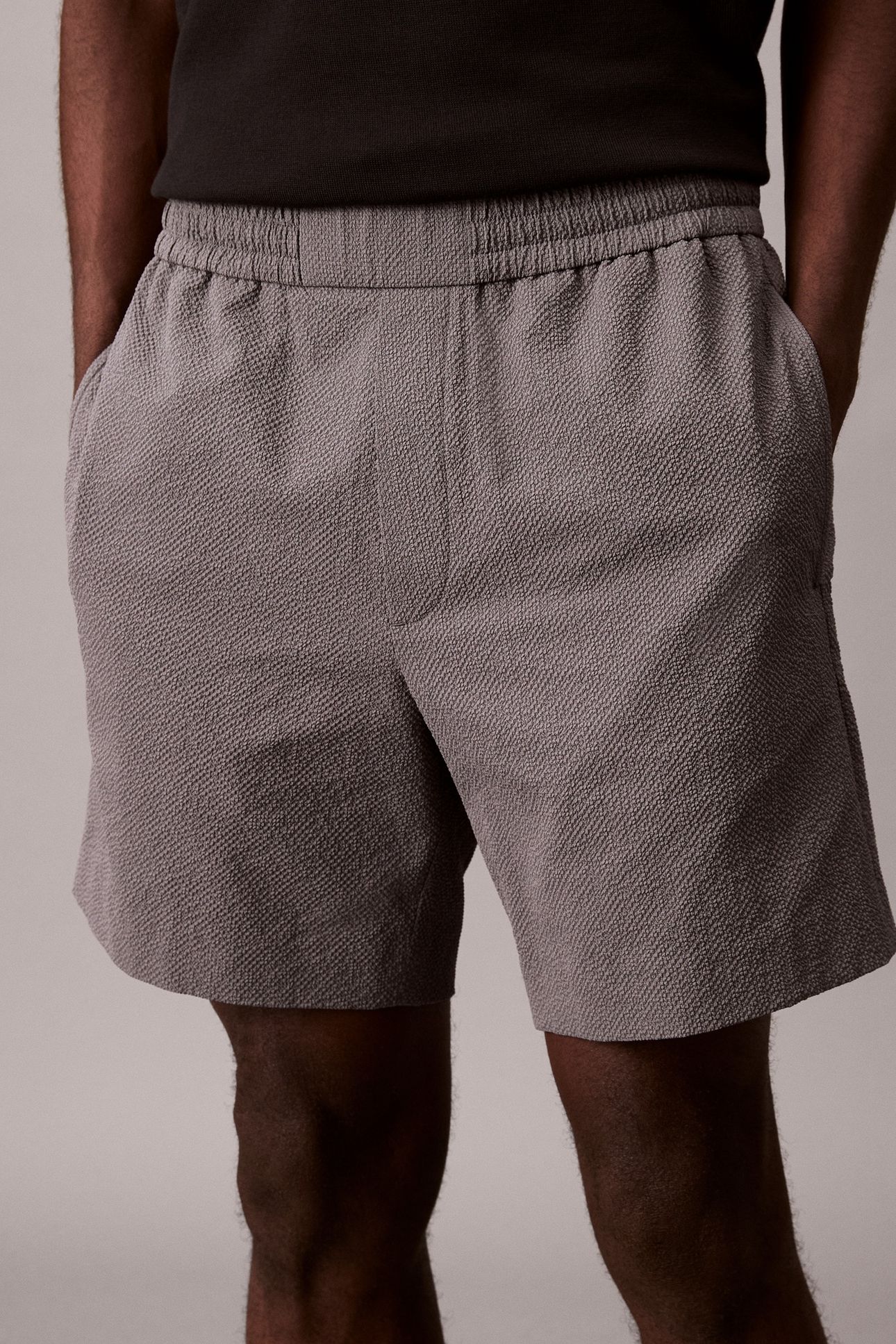 SEERSUCKER PULL ON SHORTS CASTLEROCK 1