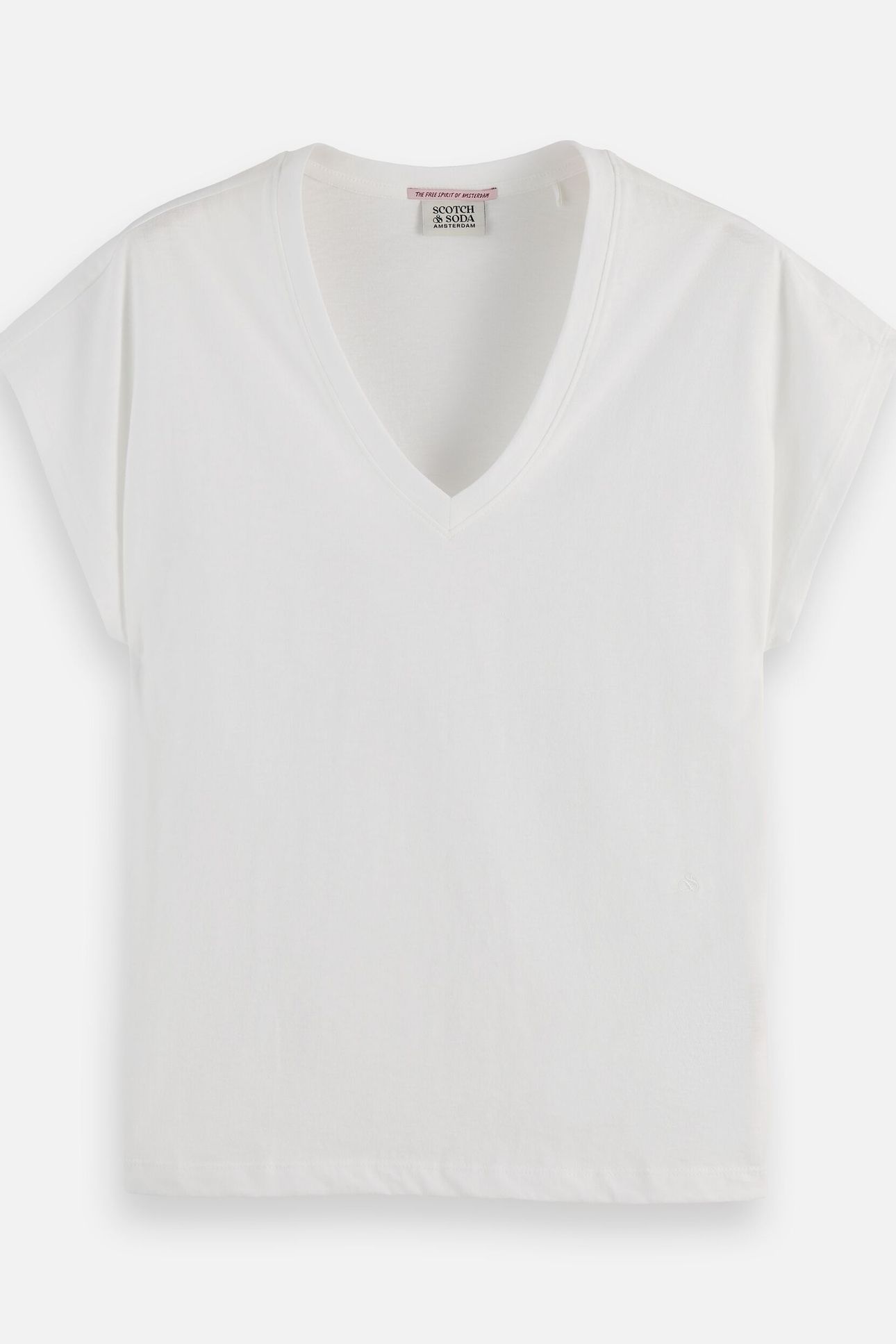 SLUB V-NECK T-SHIRT WHITE 4