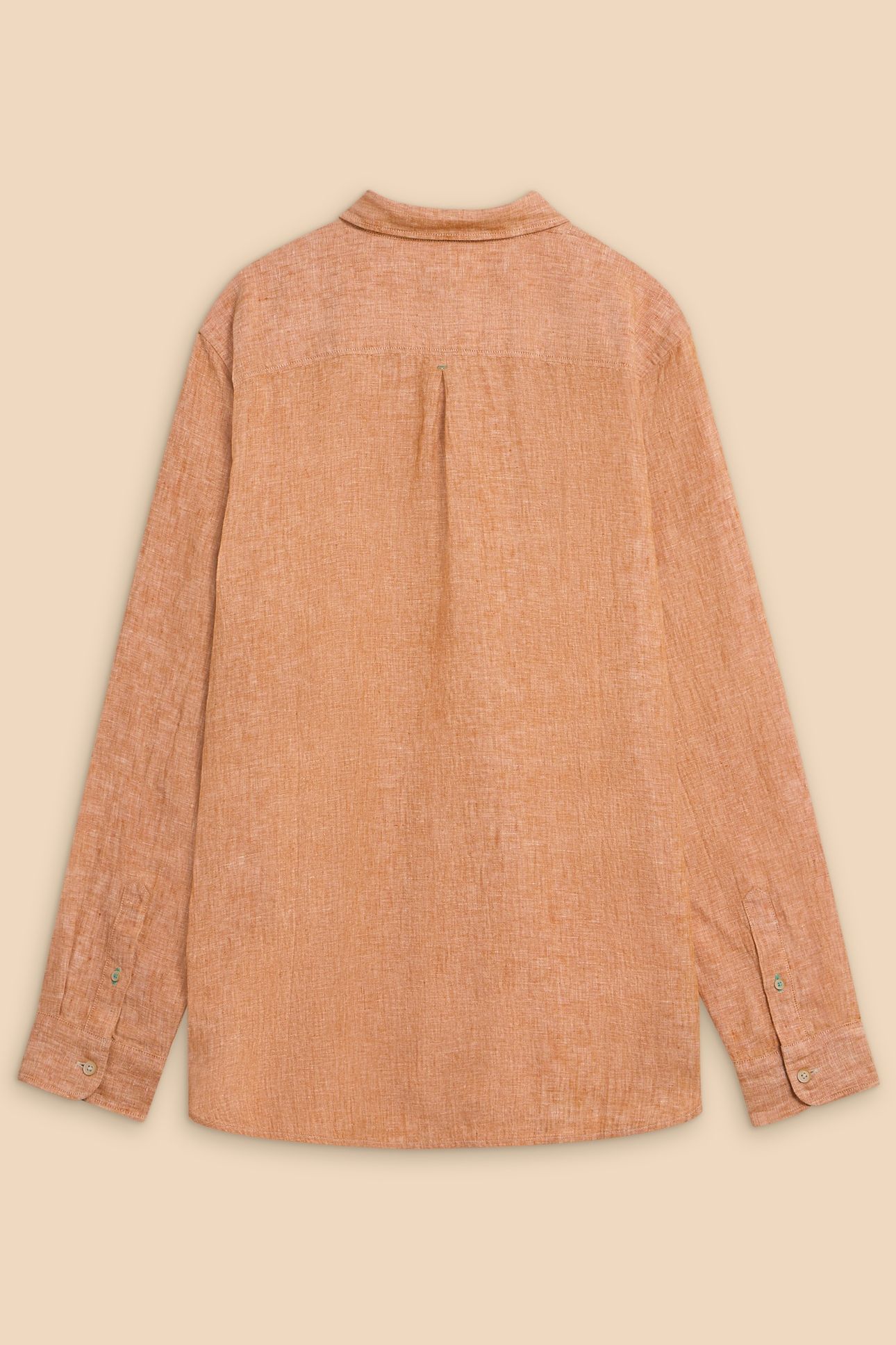 PEMBROKE LS LINEN SHIRT DARK ORANGE 3