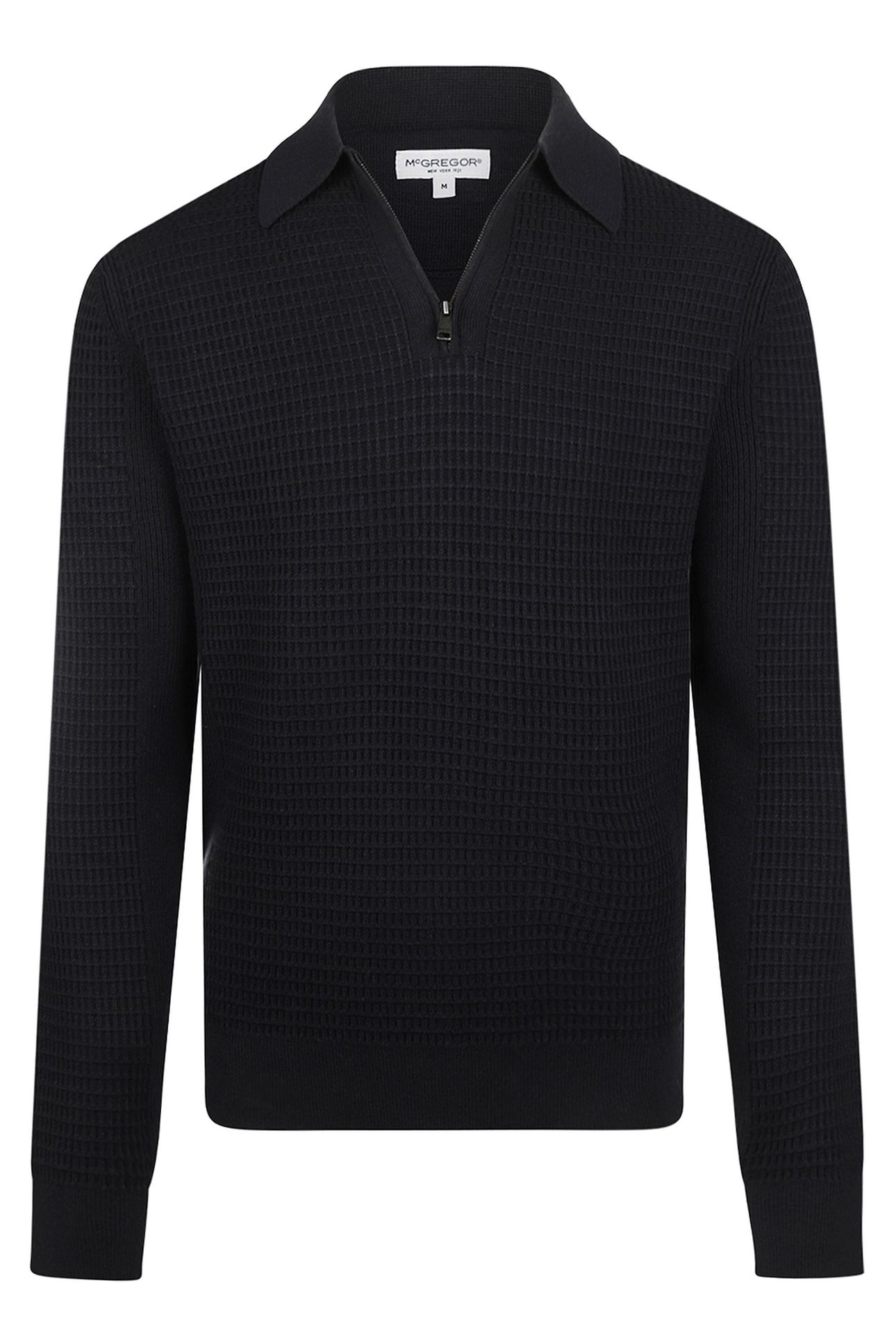 STRUCTURED POLO SWEATER NAVY 1